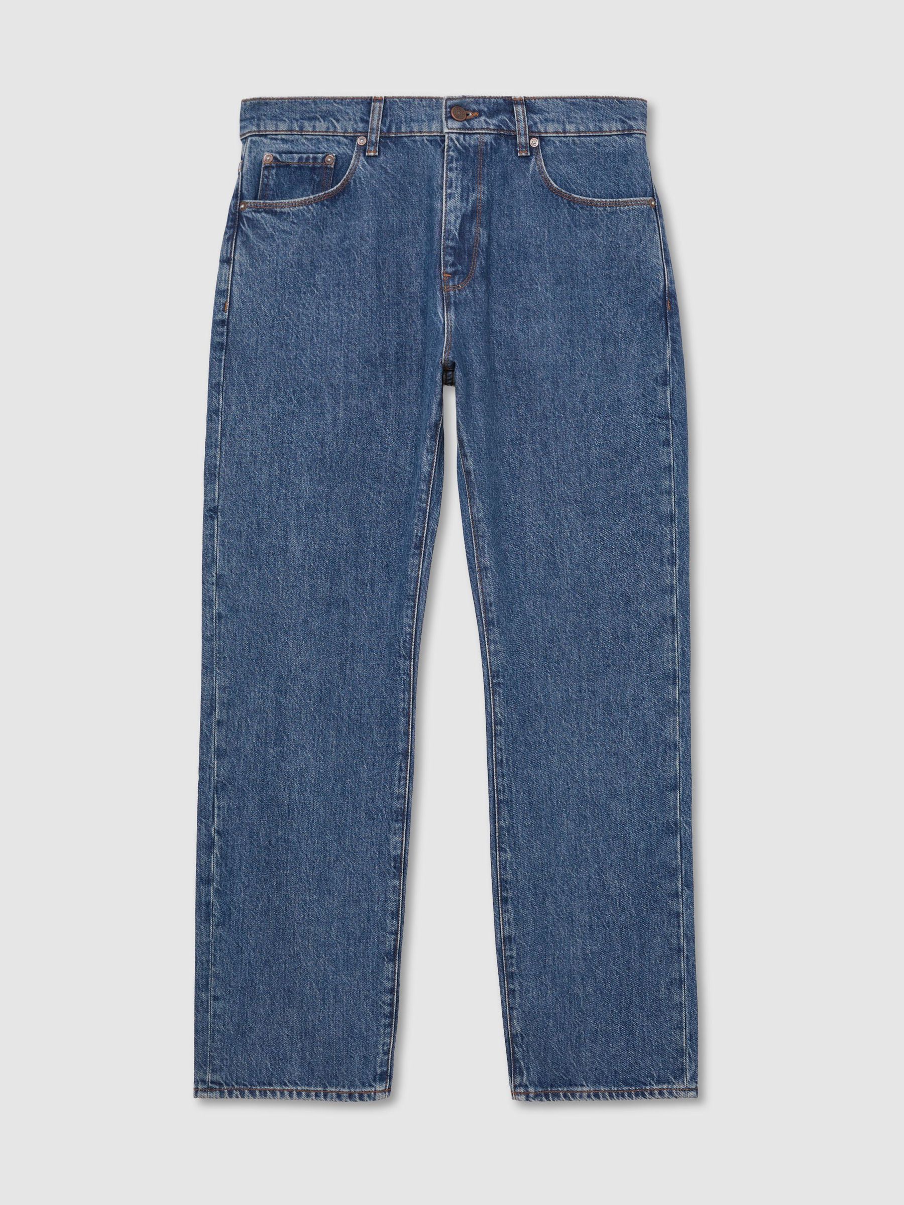 Relaxed Straight-Leg Jeans in Mid Blue - Image 2 of 7