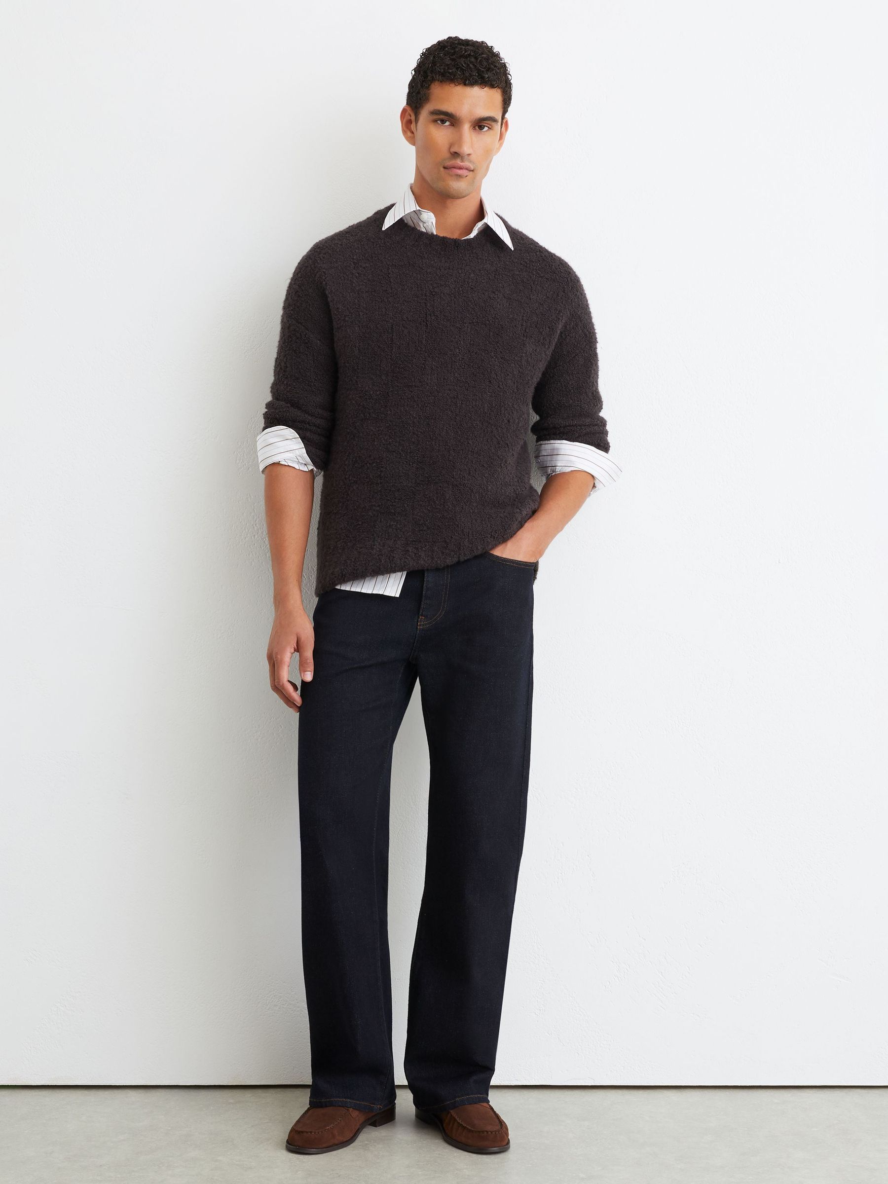 Relaxed Flared-Leg Jeans in Rinse Wash - Image 1 of 7
