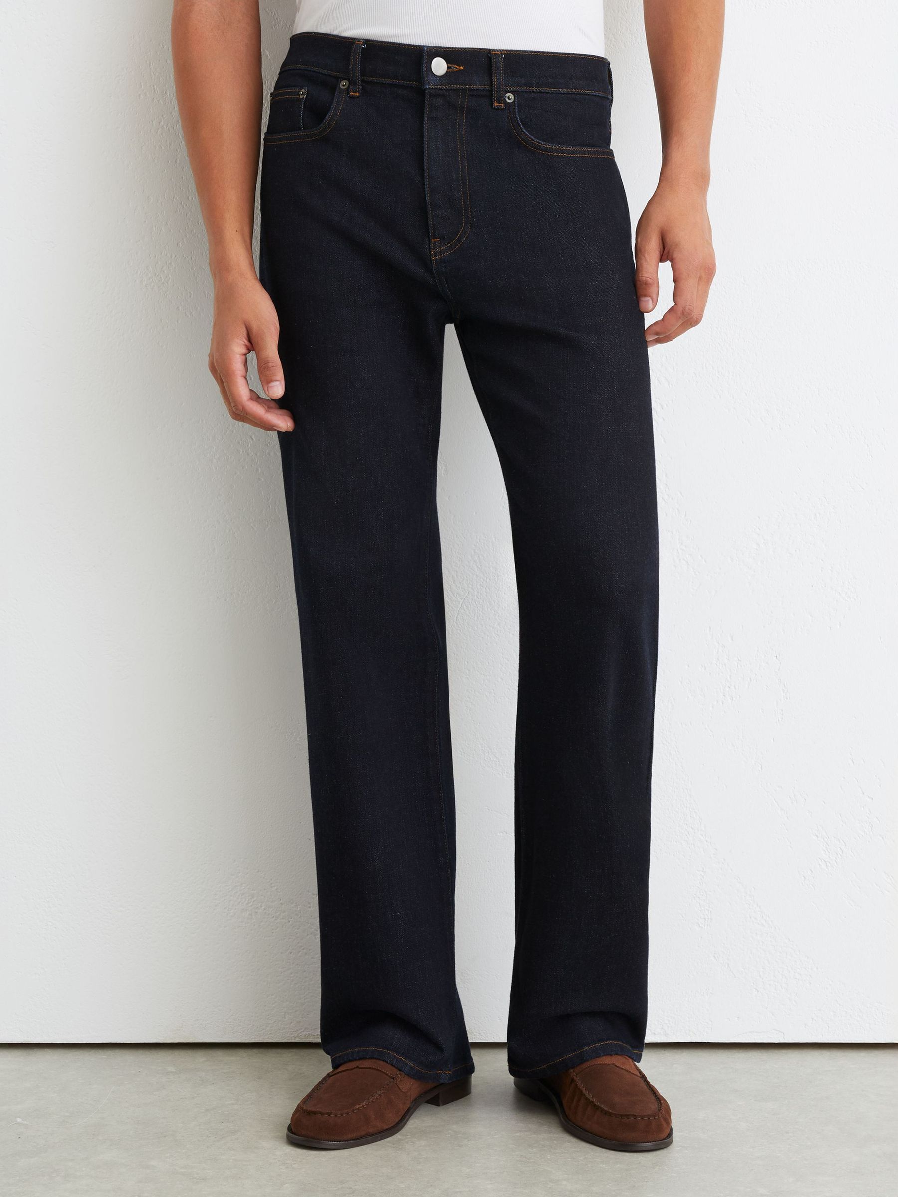 Relaxed Flared-Leg Jeans in Rinse Wash - Image 3 of 7