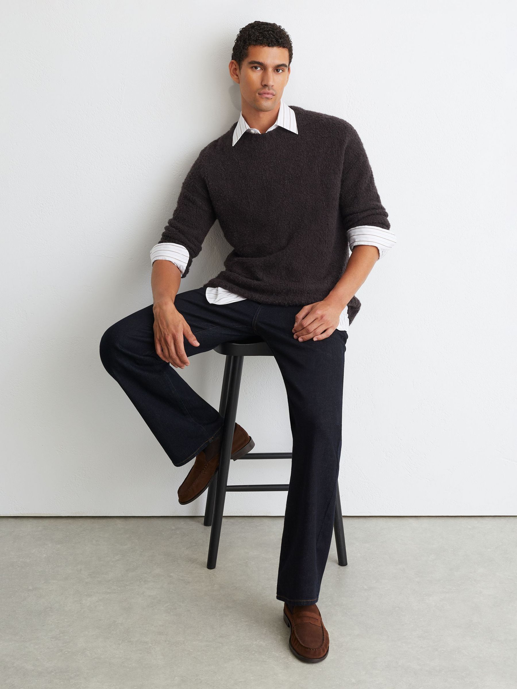 Relaxed Flared-Leg Jeans in Rinse Wash - Image 5 of 7