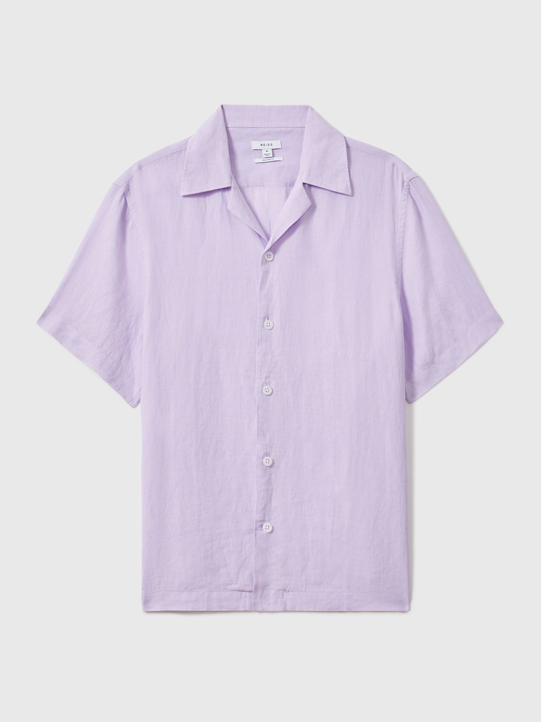 Beldi Orchid Relaxed 100% Linen Cuban Collar Shirt - Image 2 of 6