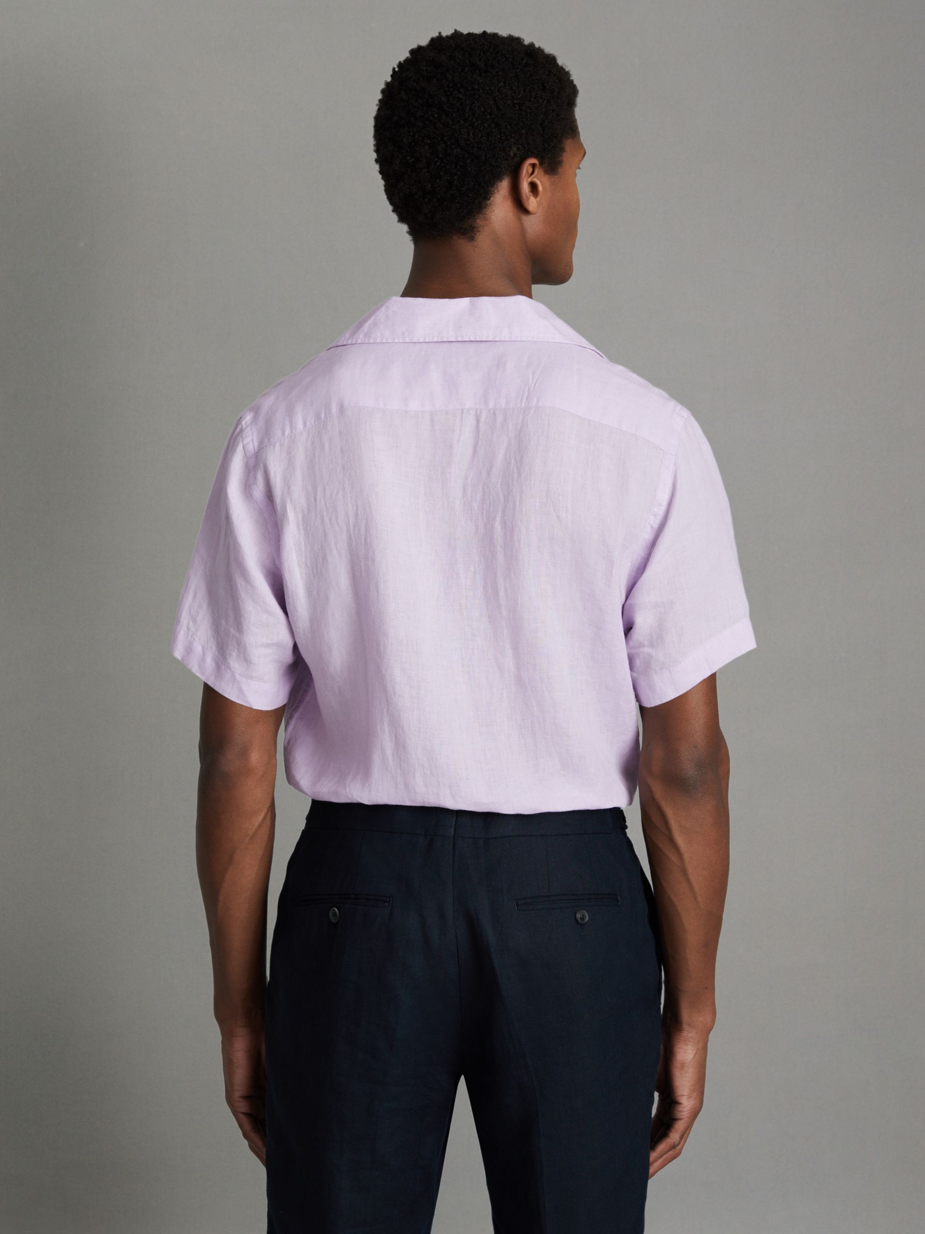 Beldi Orchid Relaxed 100% Linen Cuban Collar Shirt - Image 4 of 6