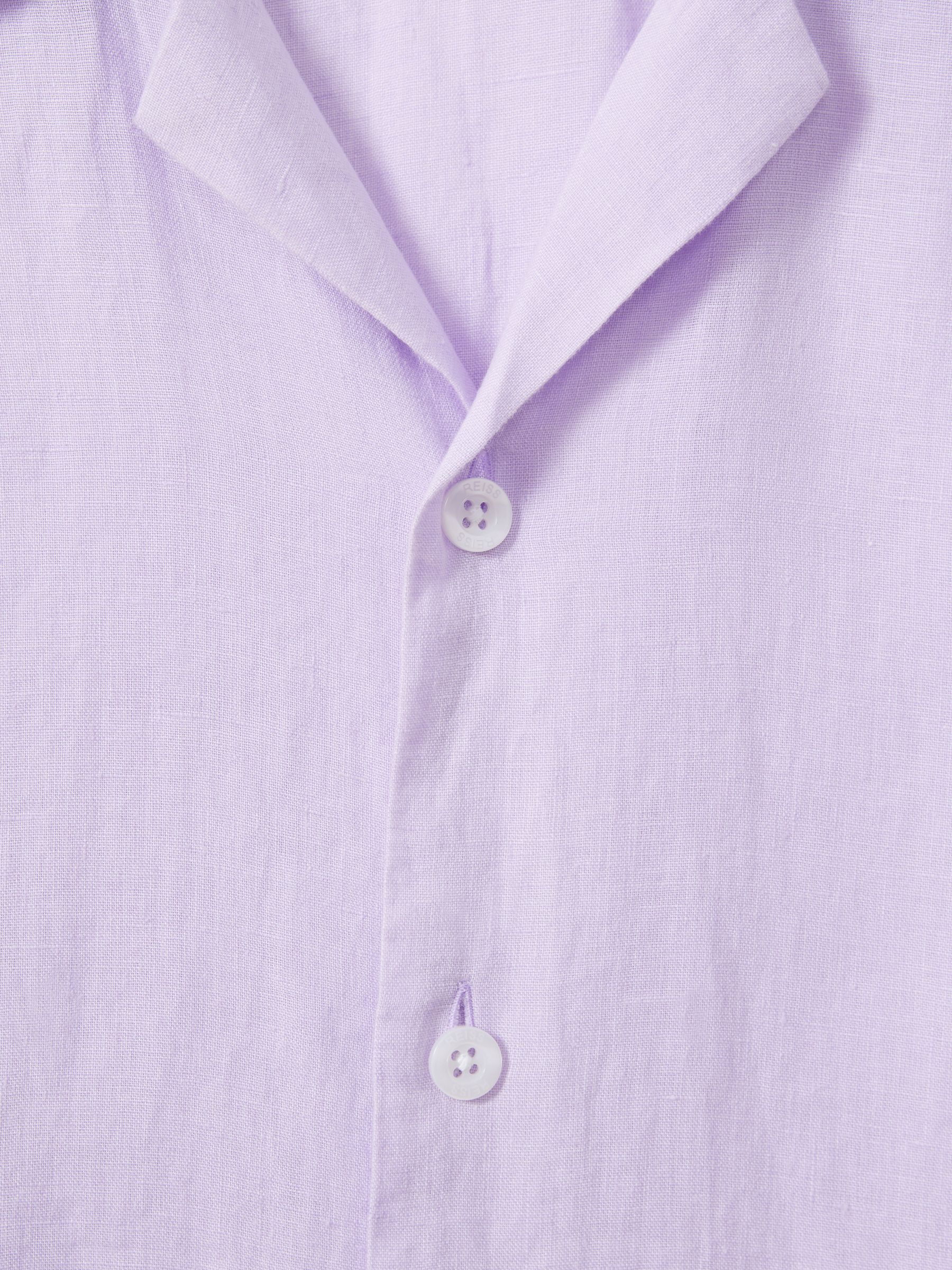 Beldi Orchid Relaxed 100% Linen Cuban Collar Shirt - Image 6 of 6