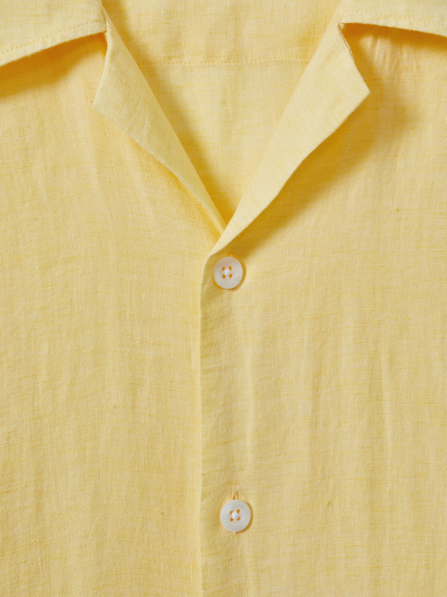 Beldi Melon Relaxed 100% Linen Cuban Collar Shirt - Image 6 of 6