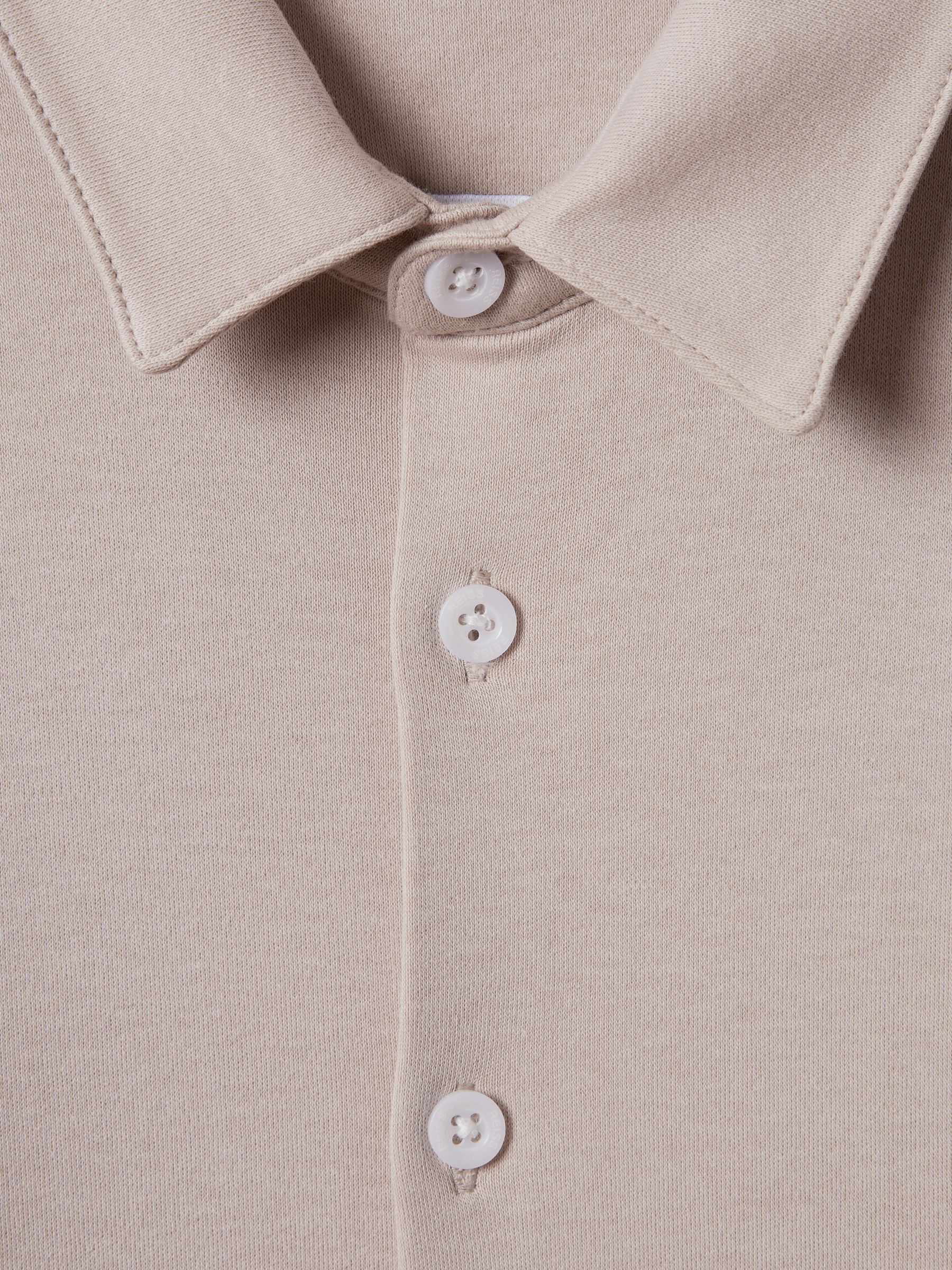 Junior Cotton Button-Through Shirt in Stone - Image 6 of 6