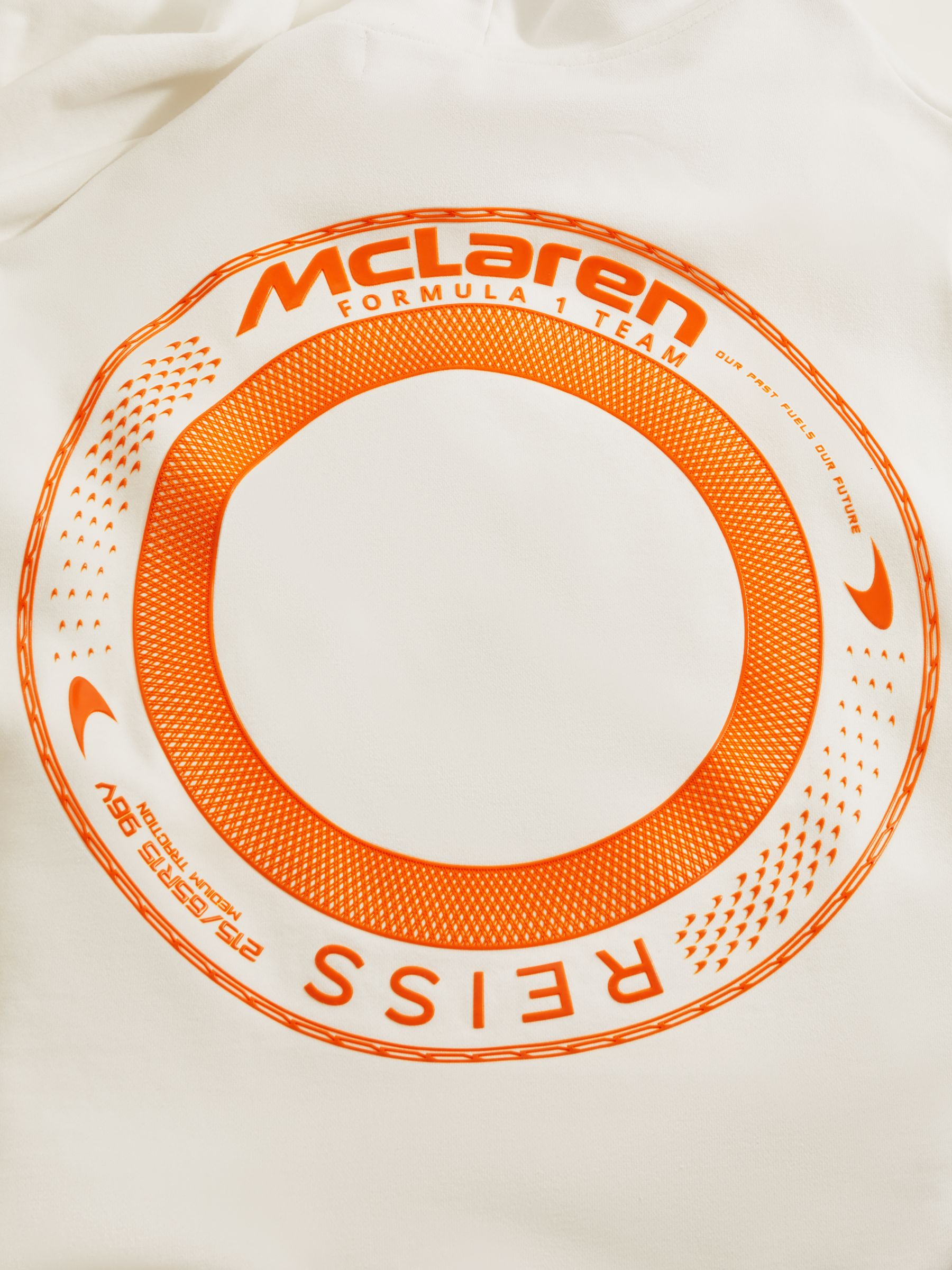 McLaren F1 Elasticated Cotton Hoodie in White - Image 11 of 11