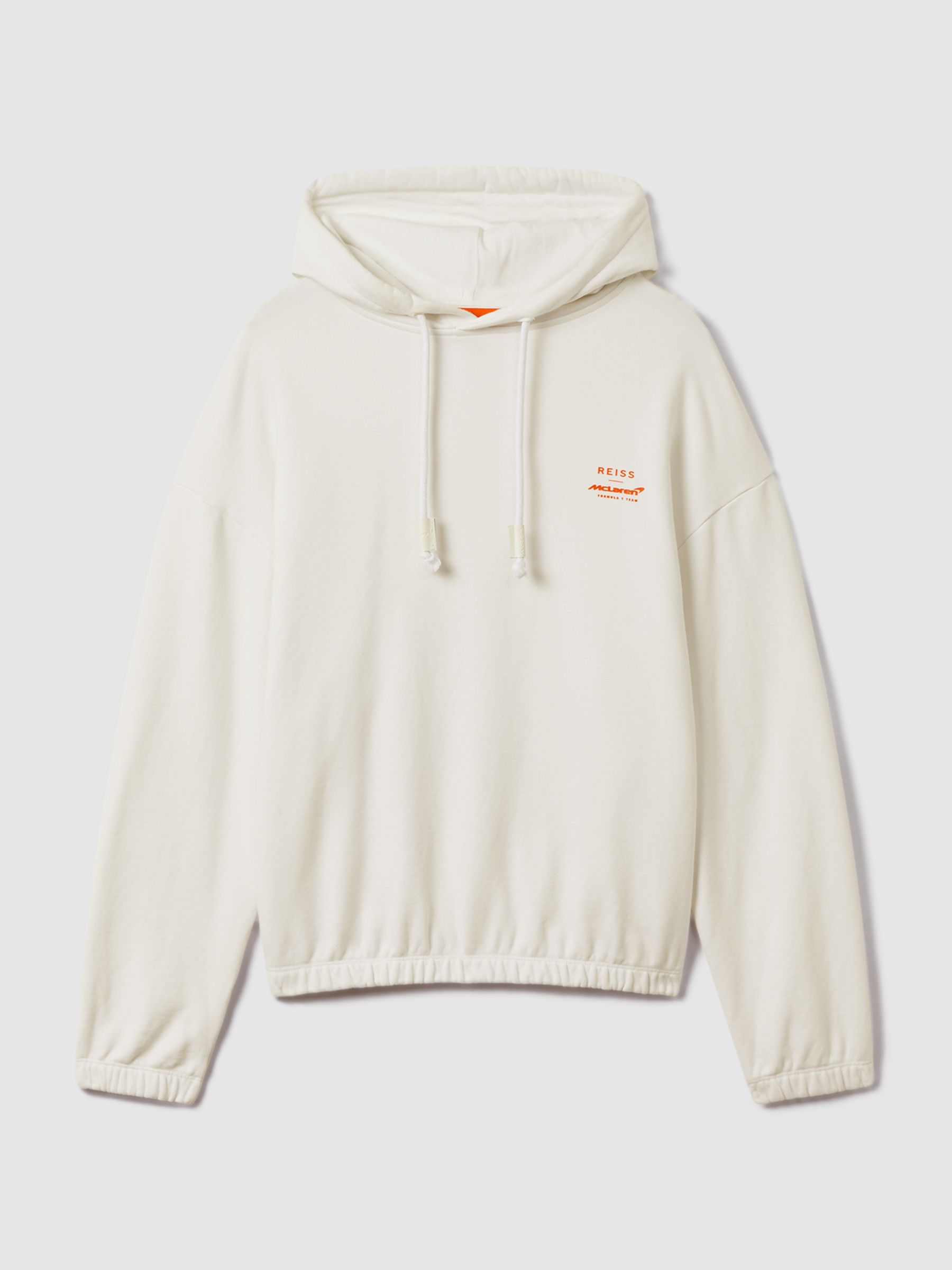 McLaren F1 Elasticated Cotton Hoodie in White - Image 2 of 10