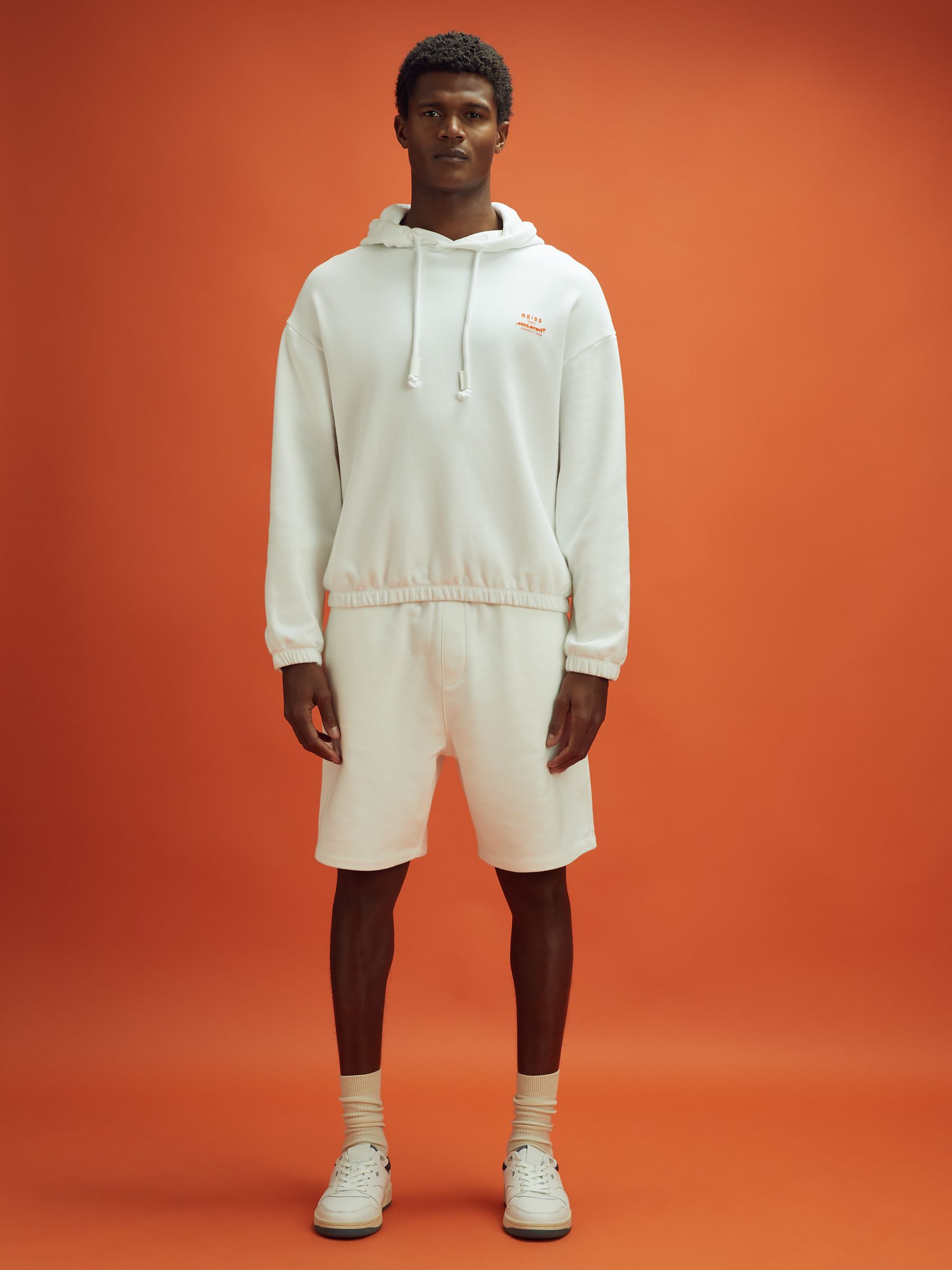 McLaren F1 Elasticated Cotton Hoodie in White - Image 3 of 10