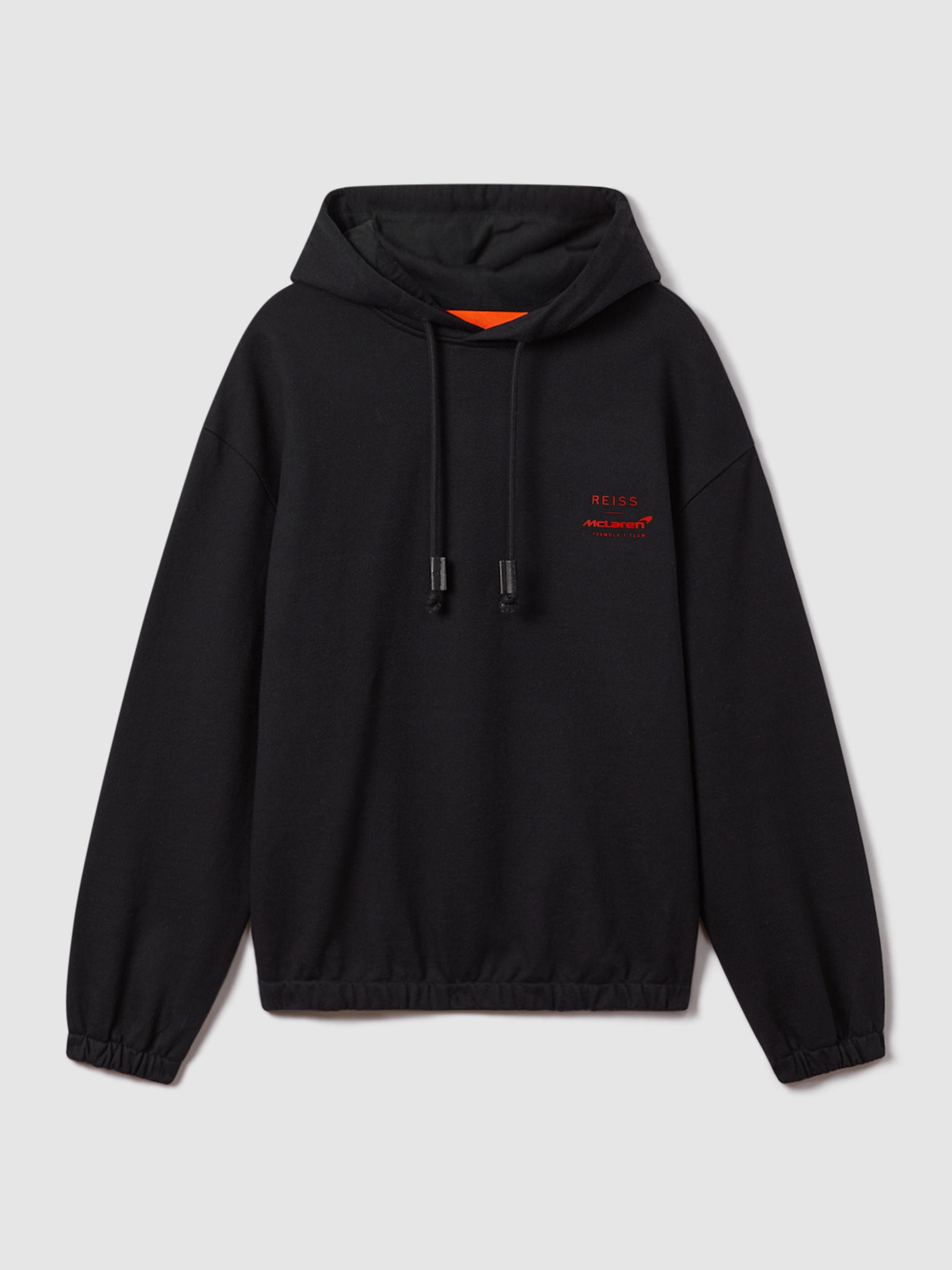 McLaren F1 Elasticated Cotton Hoodie in Black - Image 2 of 9