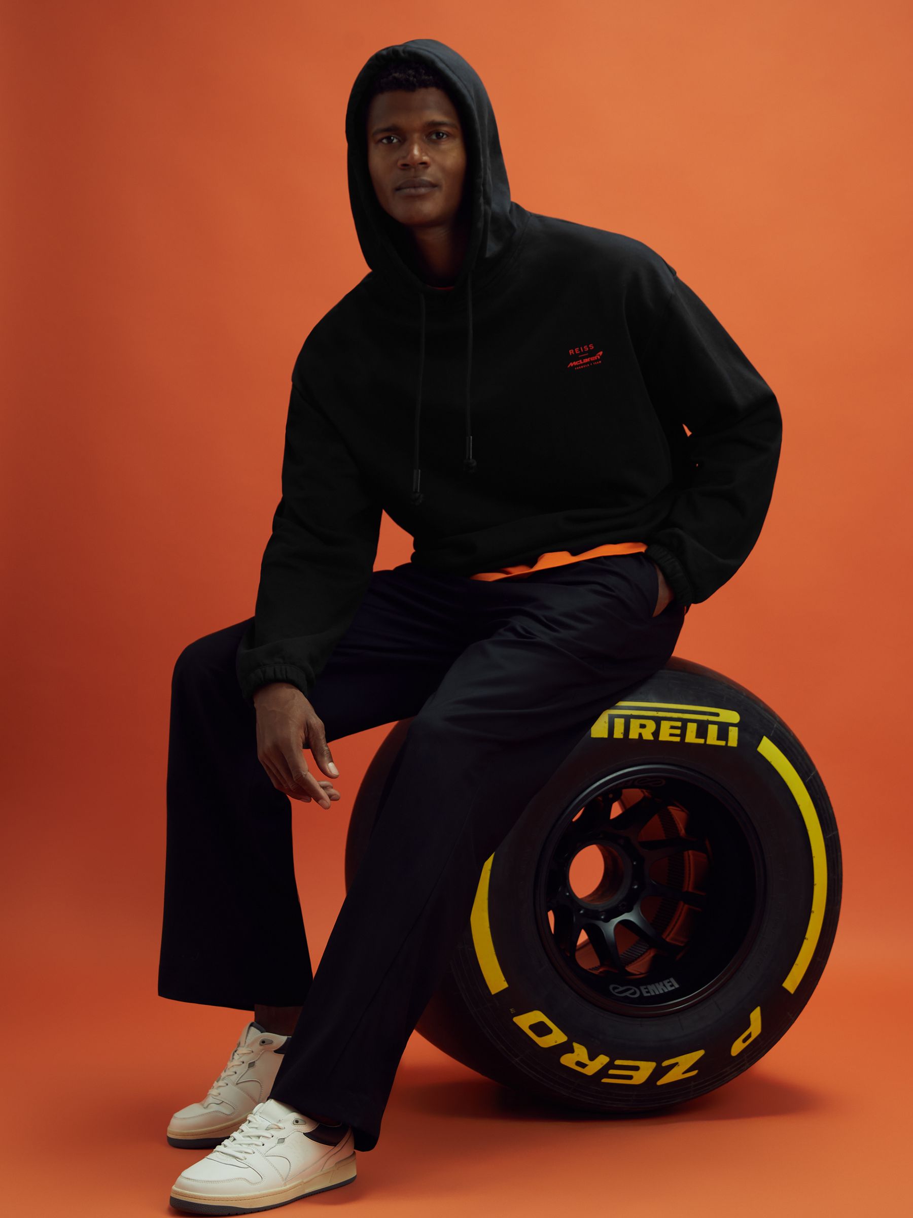 McLaren F1 Elasticated Cotton Hoodie in Black - Image 3 of 9