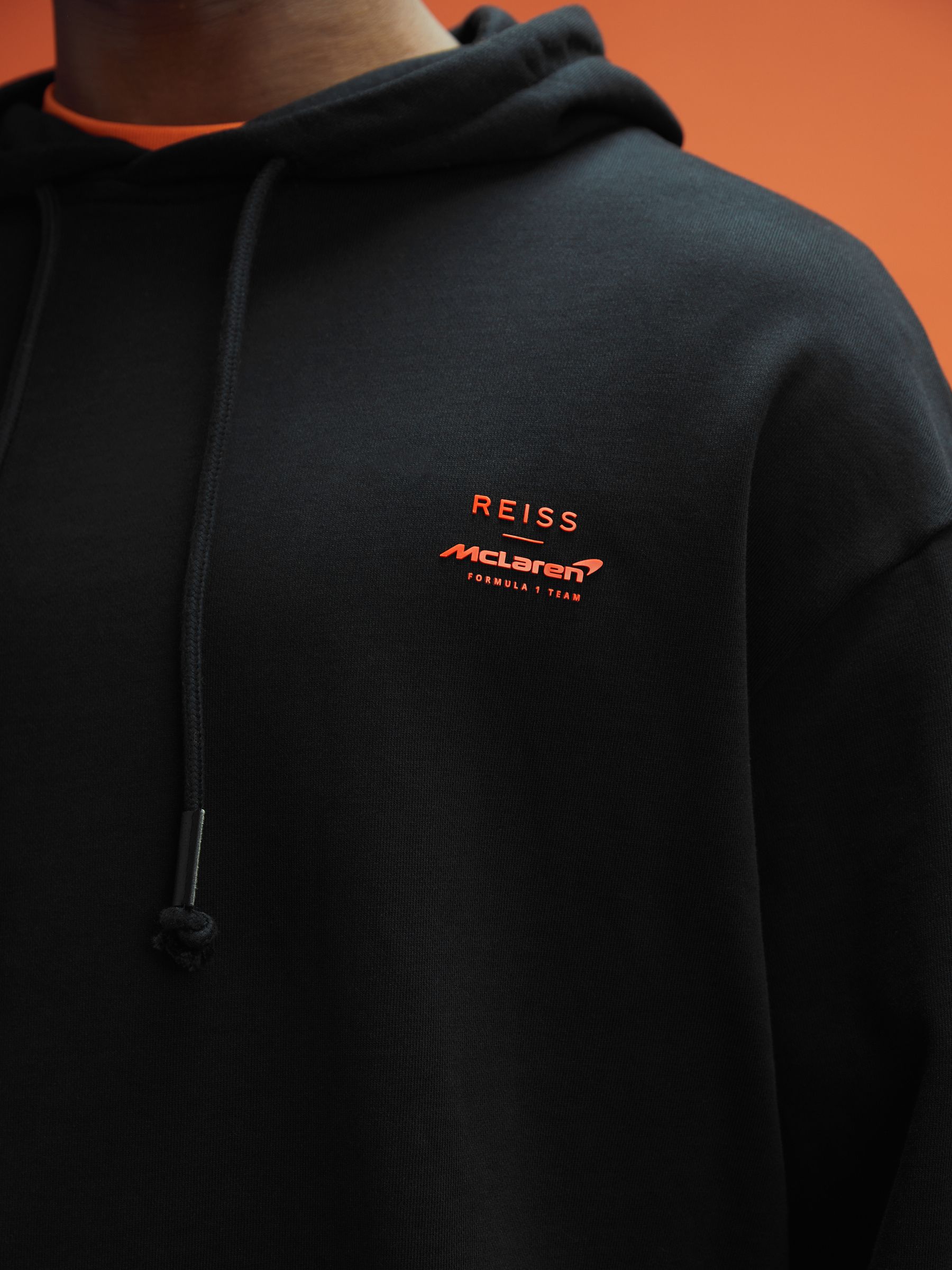 McLaren F1 Elasticated Cotton Hoodie in Black - Image 5 of 9