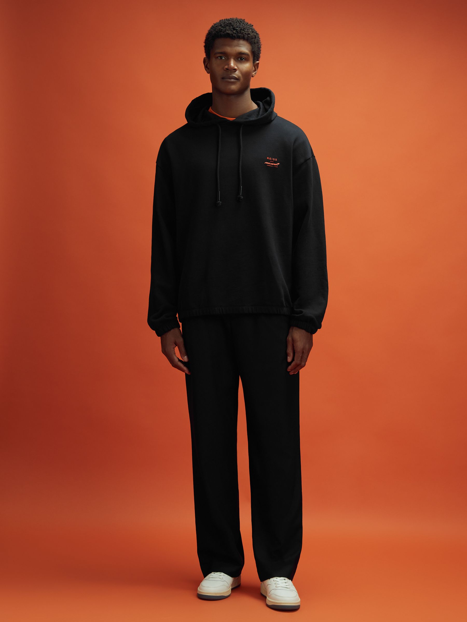 McLaren F1 Elasticated Cotton Hoodie in Black - Image 8 of 9