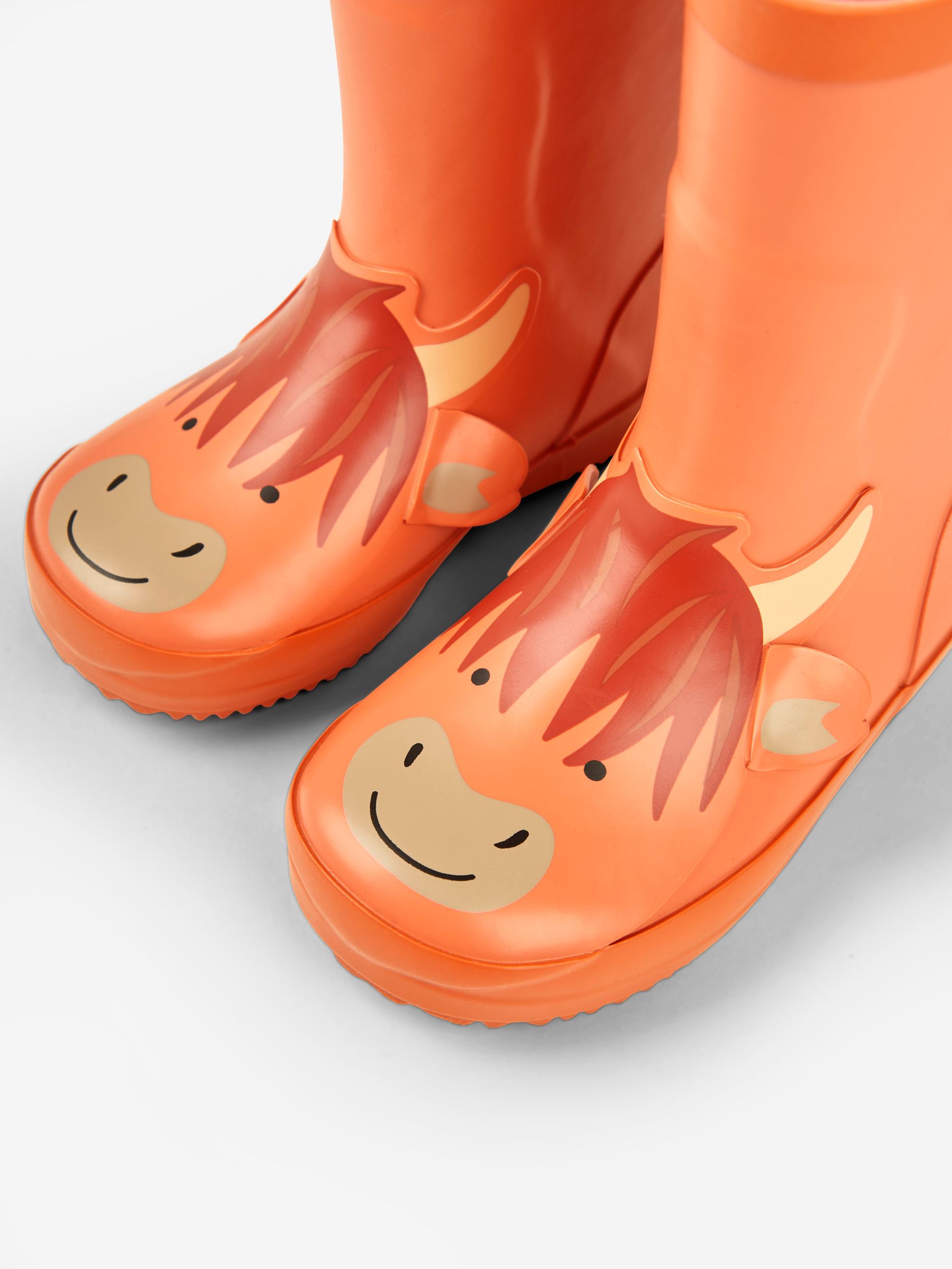 Rust Kids' Highland Cow Wellies - Image 6 of 6