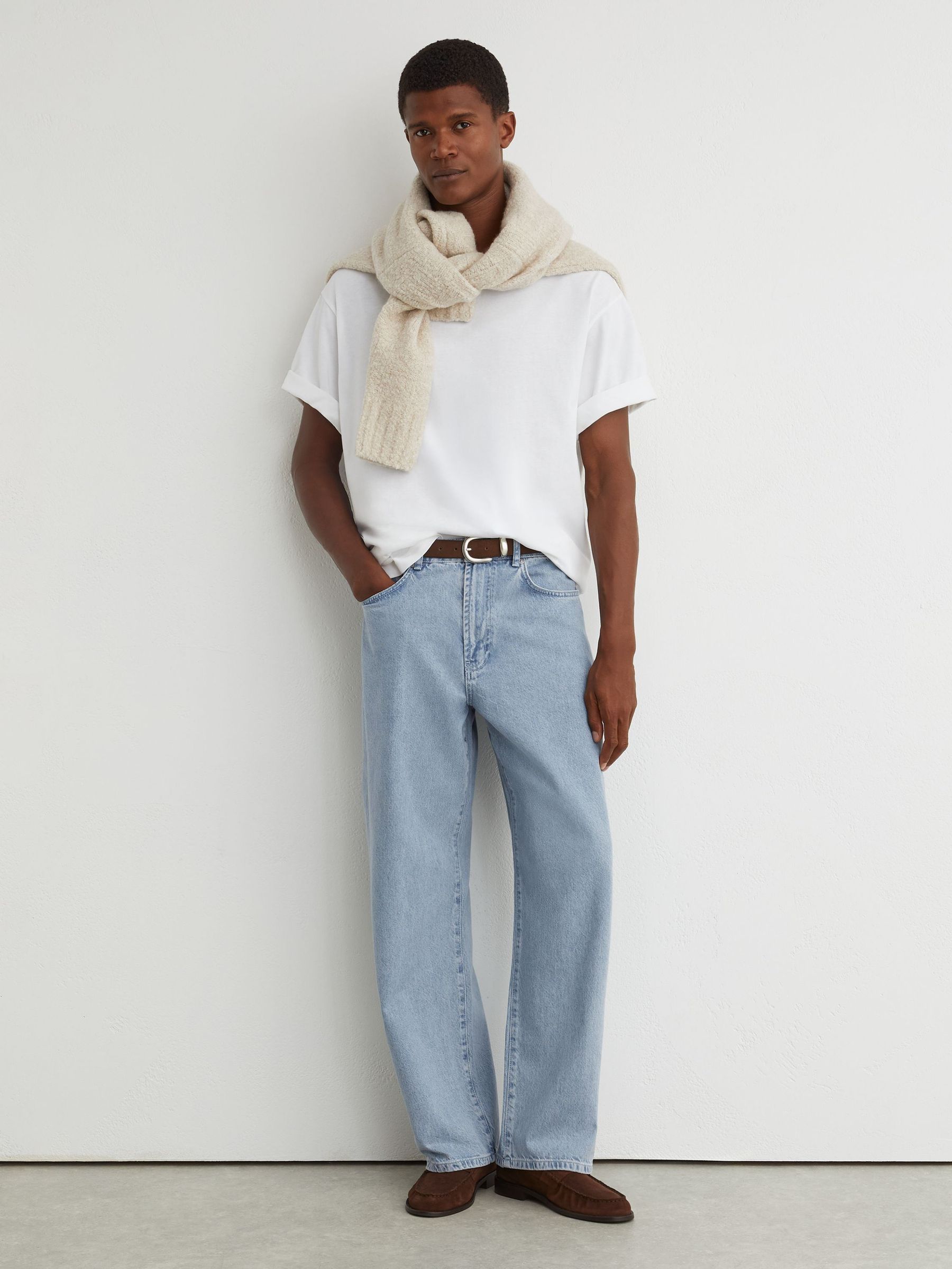 Baggy-Fit Jeans in Light Blue Wash - Image 1 of 7