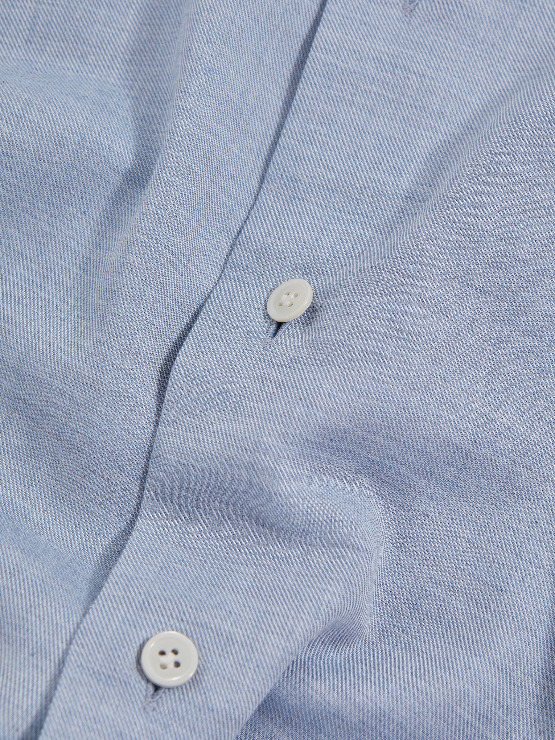 Atelier Italian Cotton Cashmere Shirt in Soft Blue - Image 6 of 6
