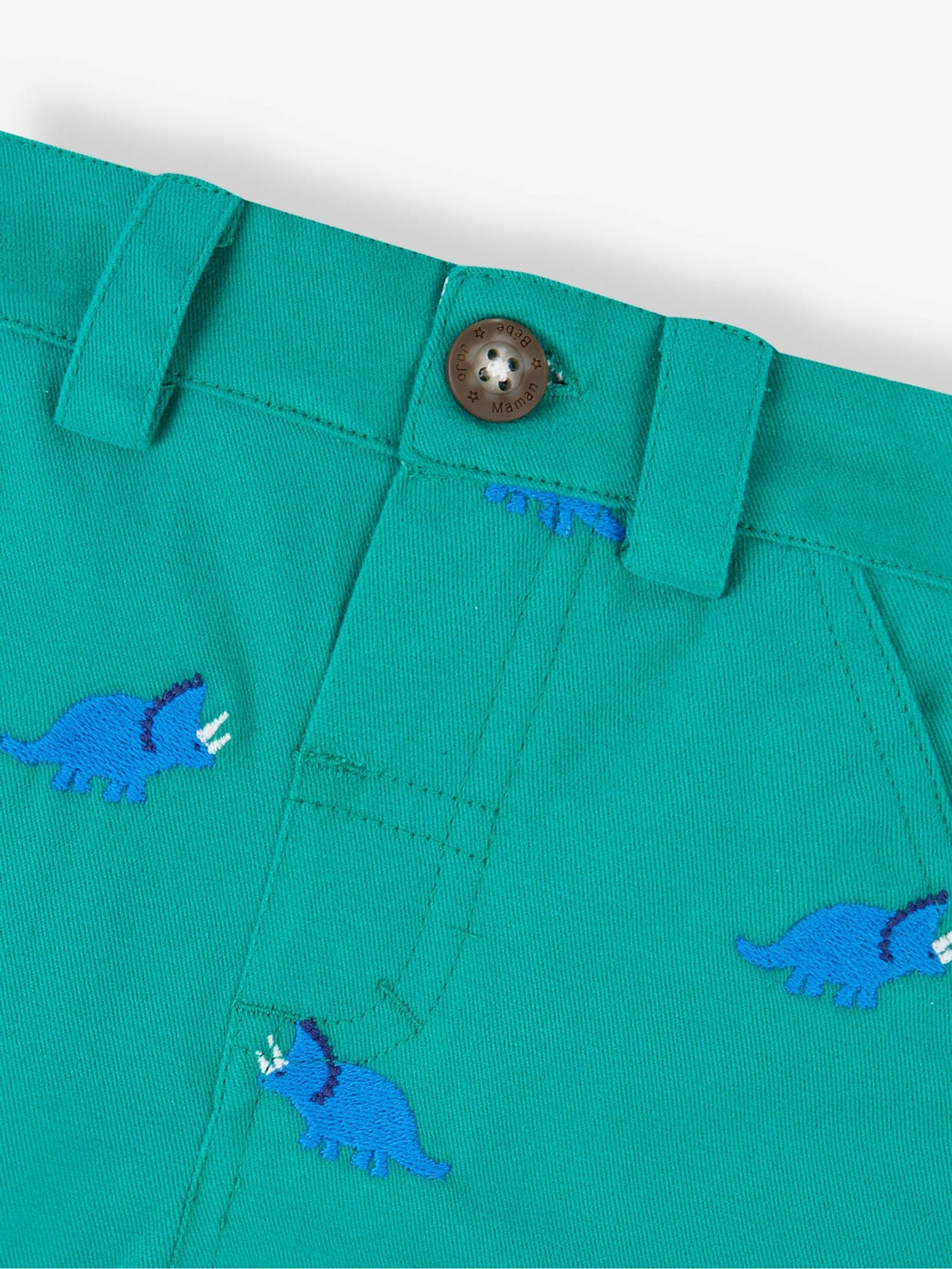 Green Dino Embroidered Twill Chino Shorts - Image 2 of 2