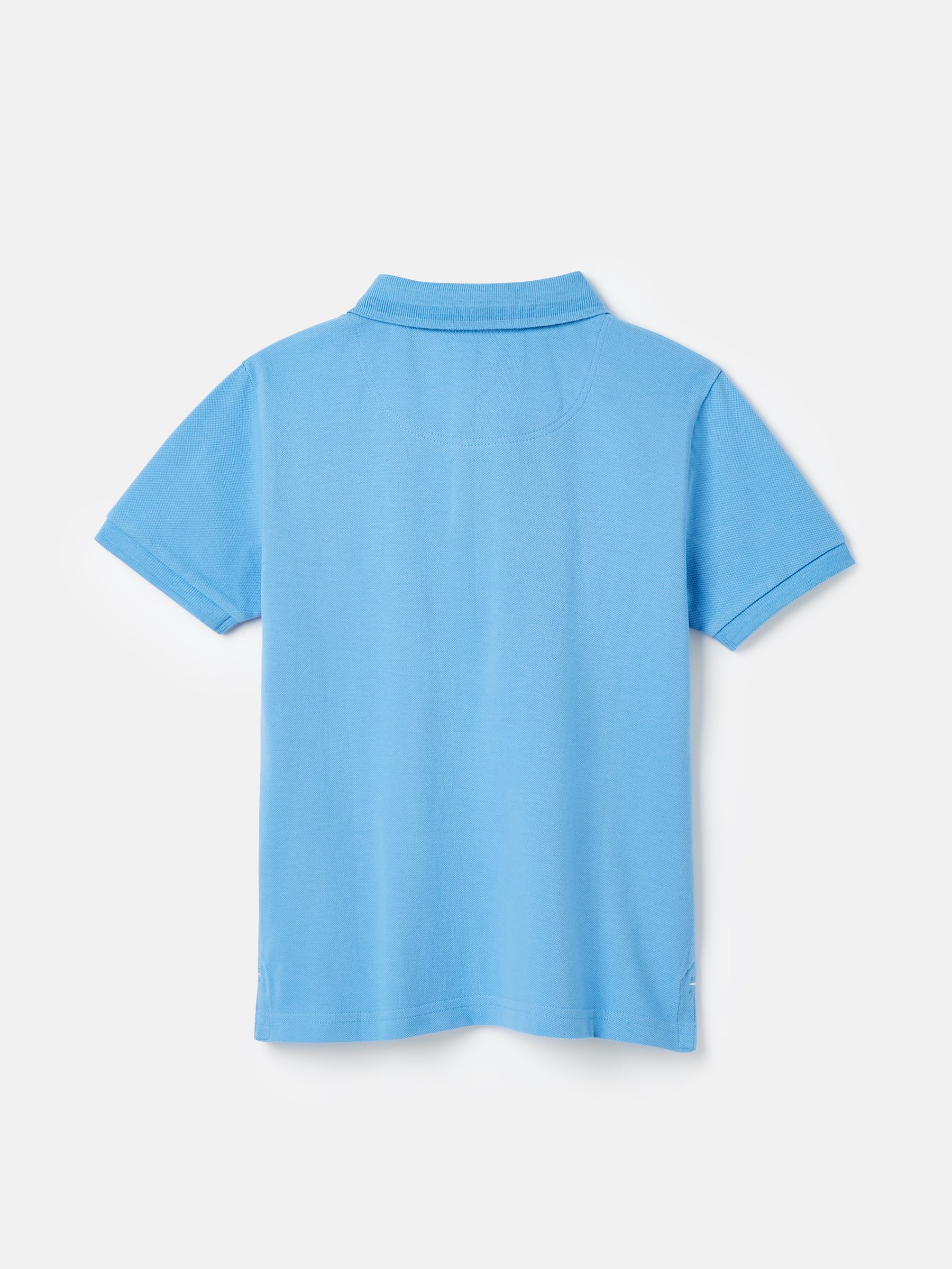 Boys' Woody Blue Pique Cotton Polo Shirt - Image 2 of 5