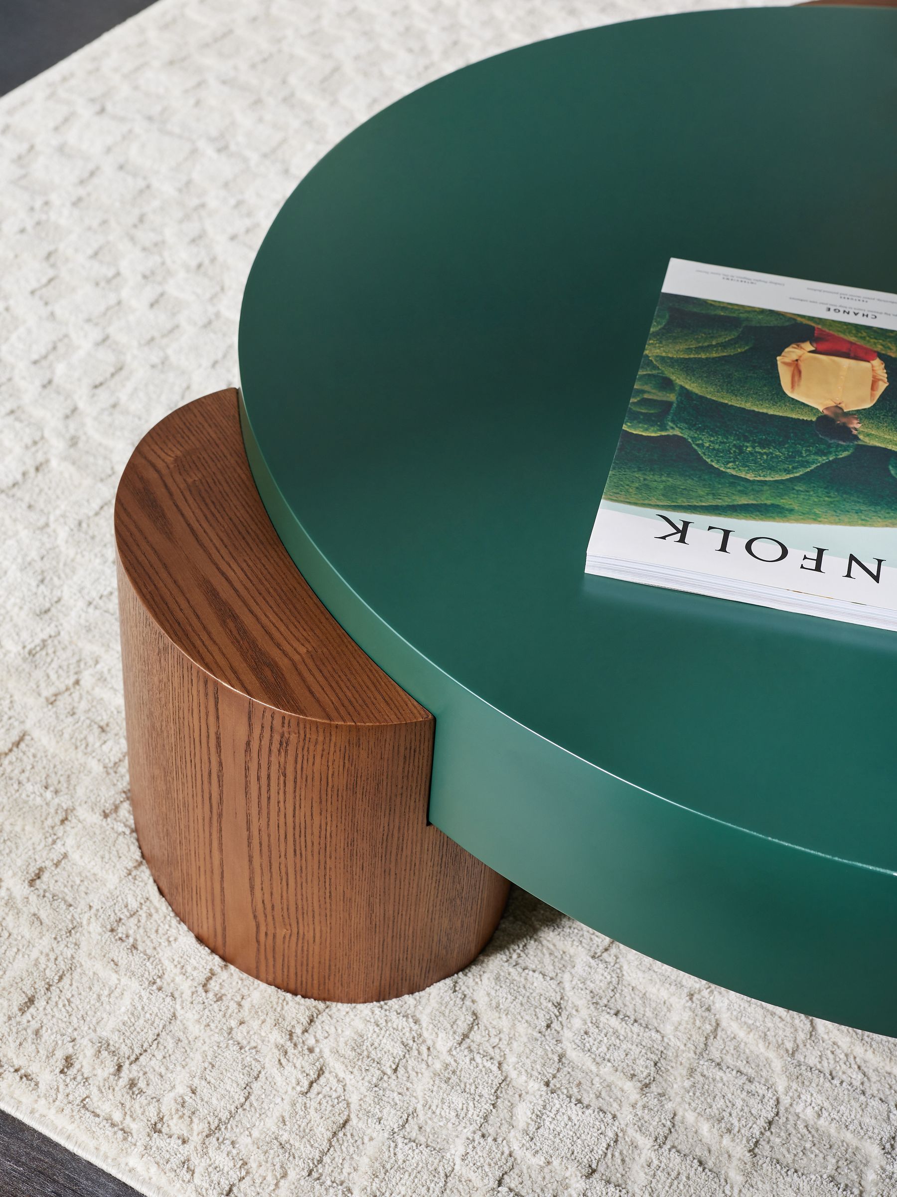 Fergal Round Coffee Table in Green - Image 2 of 4