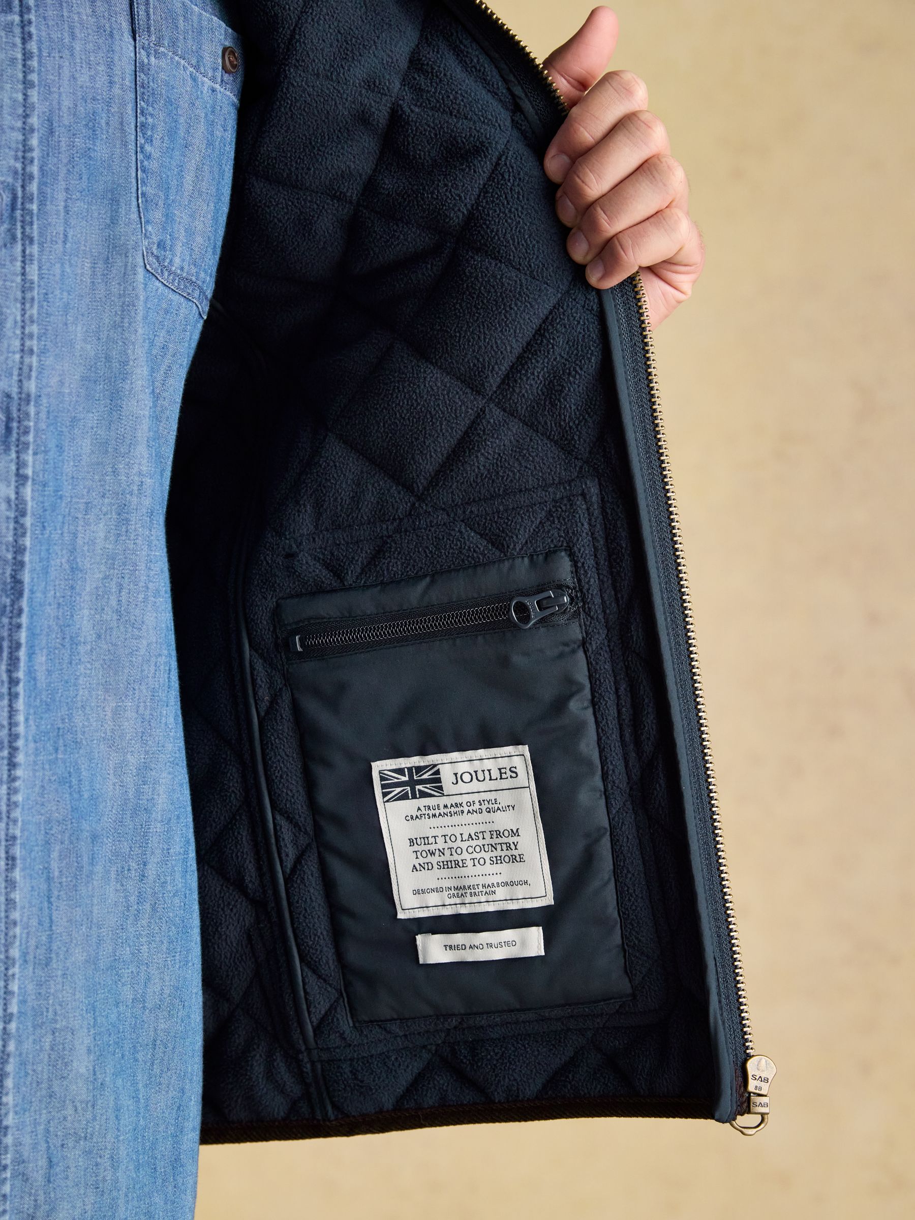 Maynard Navy Blue Diamond Quilted Jacket - Image 5 of 7