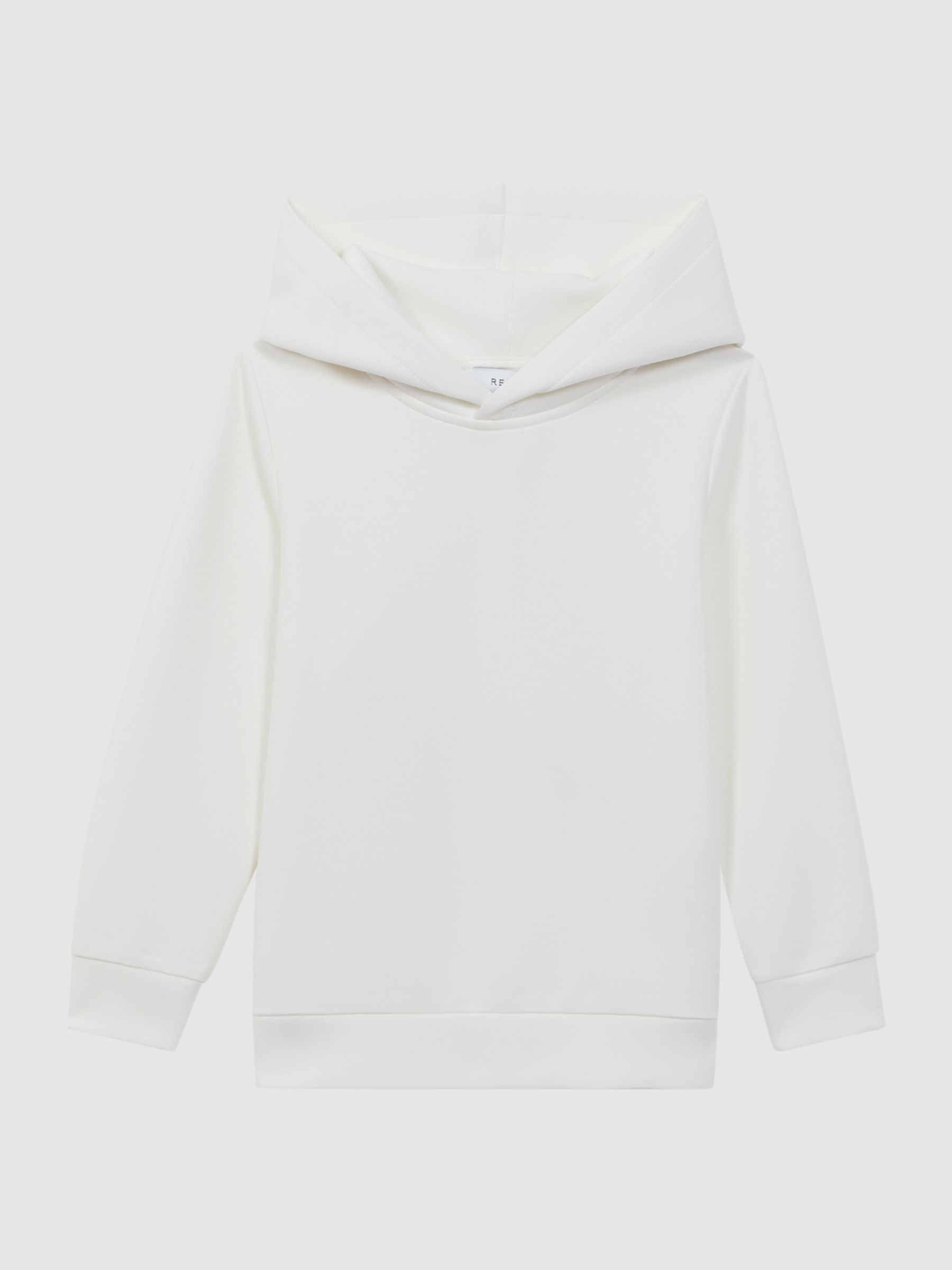 Senior Interlock Jersey Hoodie in White - Image 2 of 6