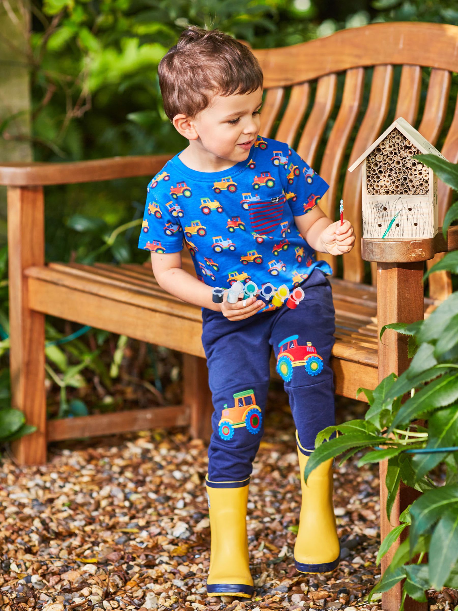 Navy Boys' Navy Tractor Knee Joggers - Image 1 of 4