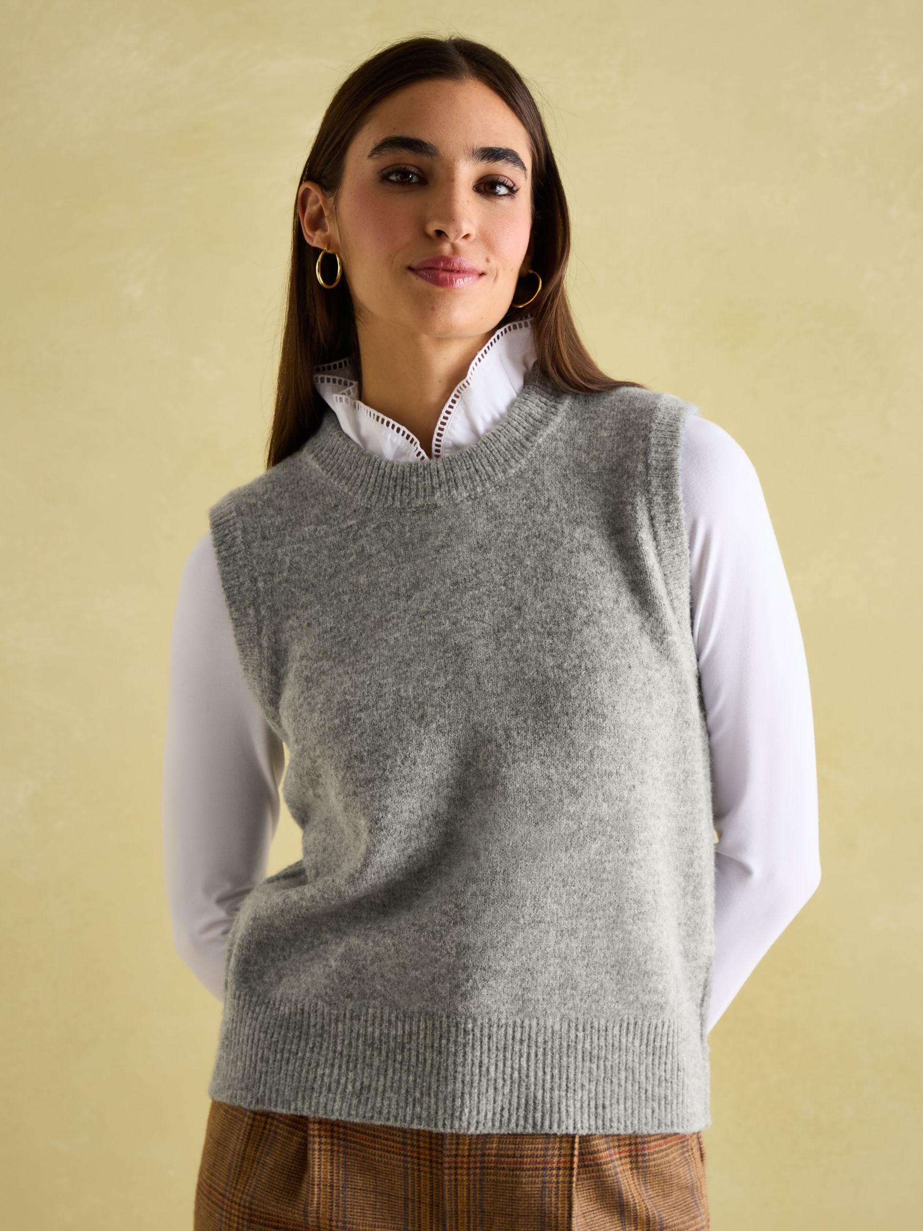 Holly Grey Regular Fit Knitted Vest - Image 2 of 9
