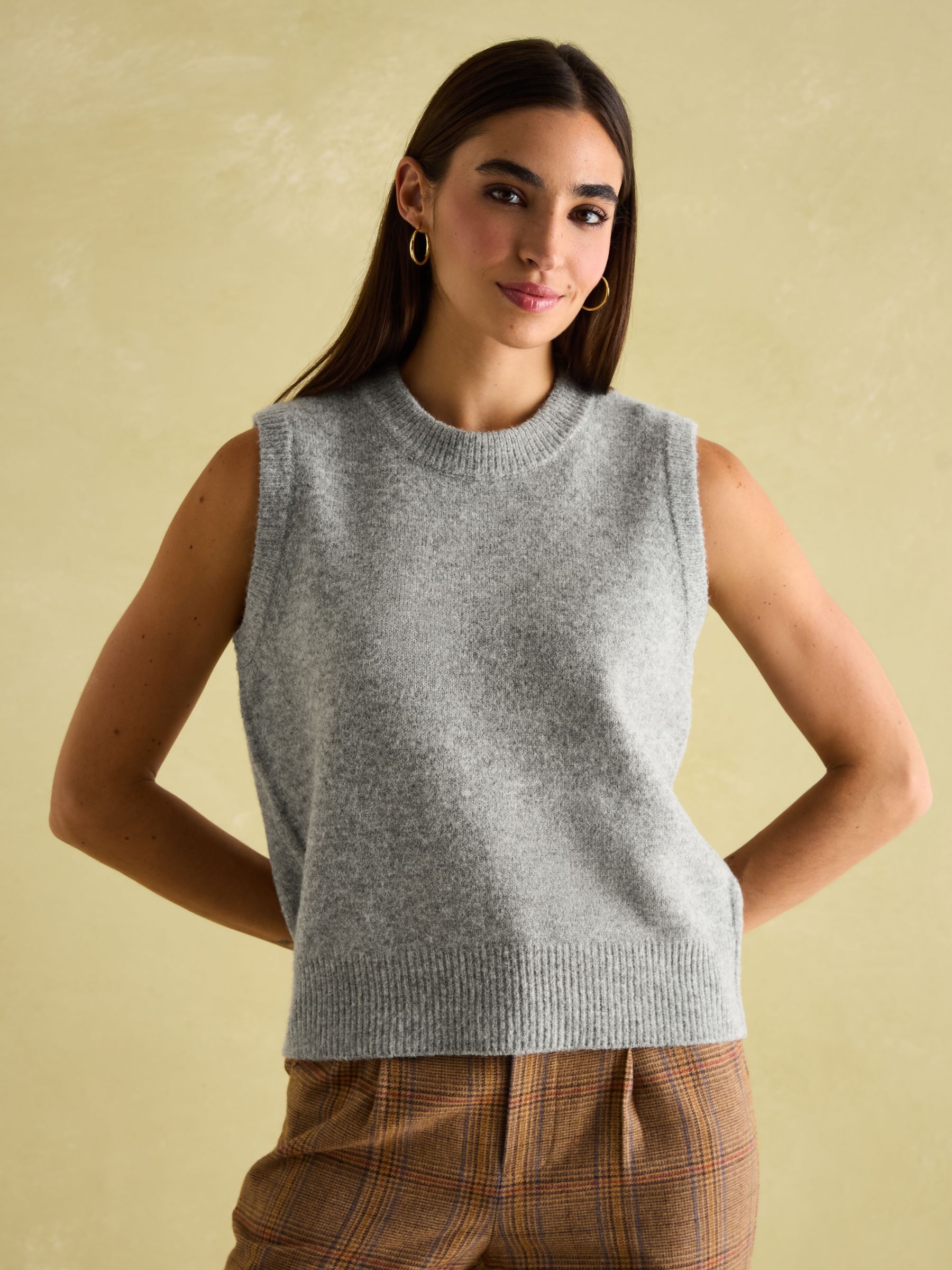 Holly Grey Regular Fit Knitted Vest - Image 4 of 9