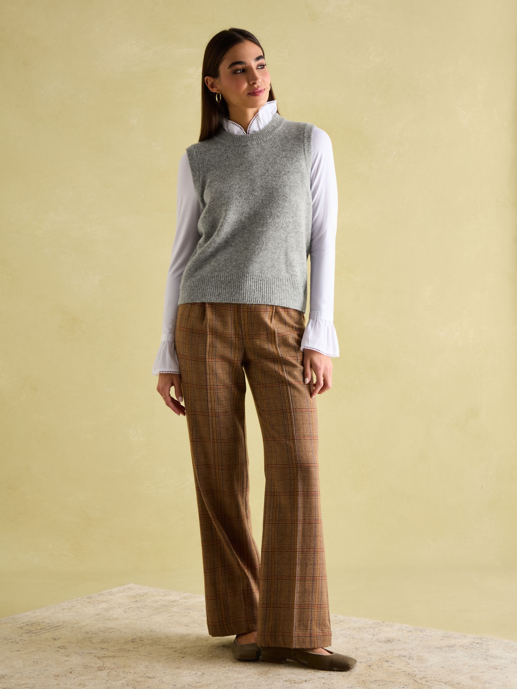 Holly Grey Regular Fit Knitted Vest - Image 8 of 9