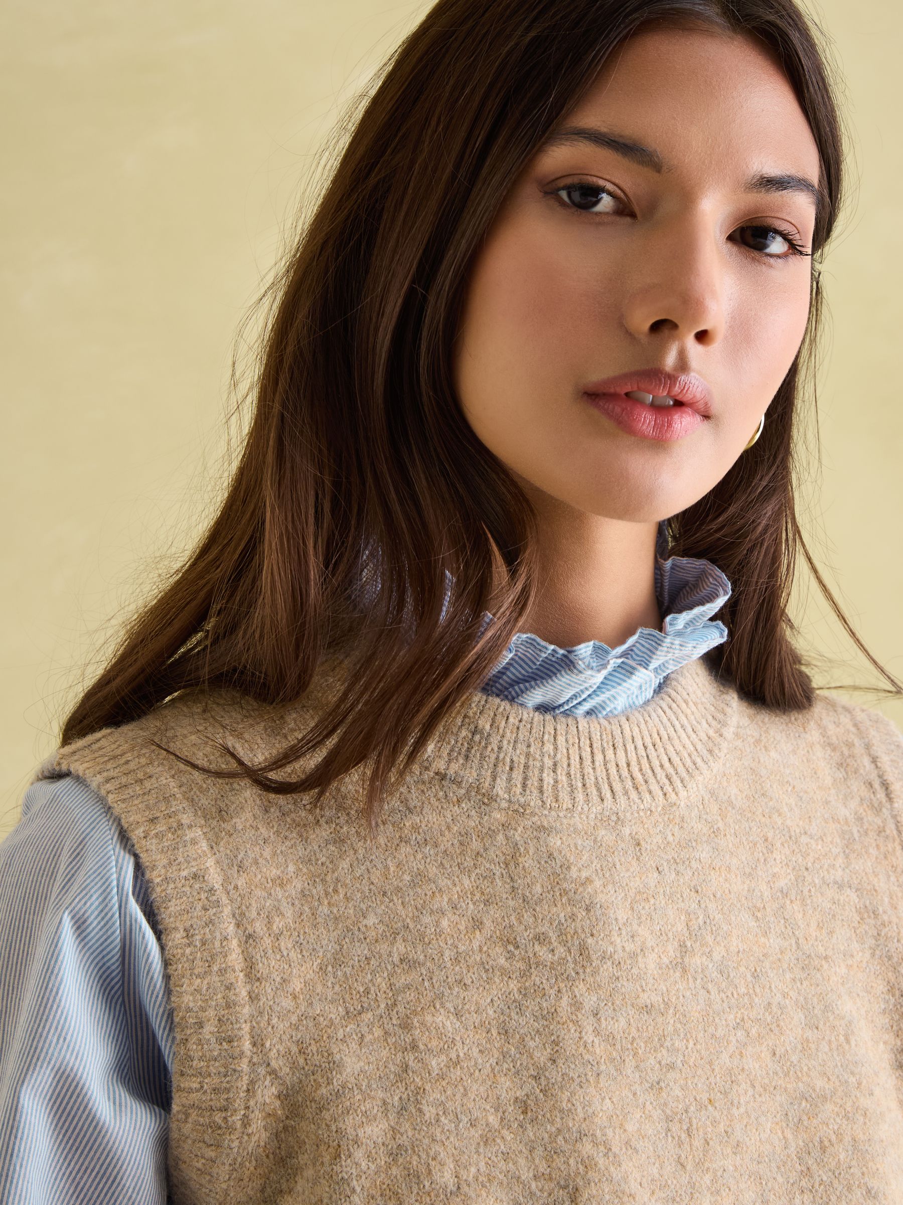 Holly Natural Regular Fit Knitted Vest - Image 3 of 6