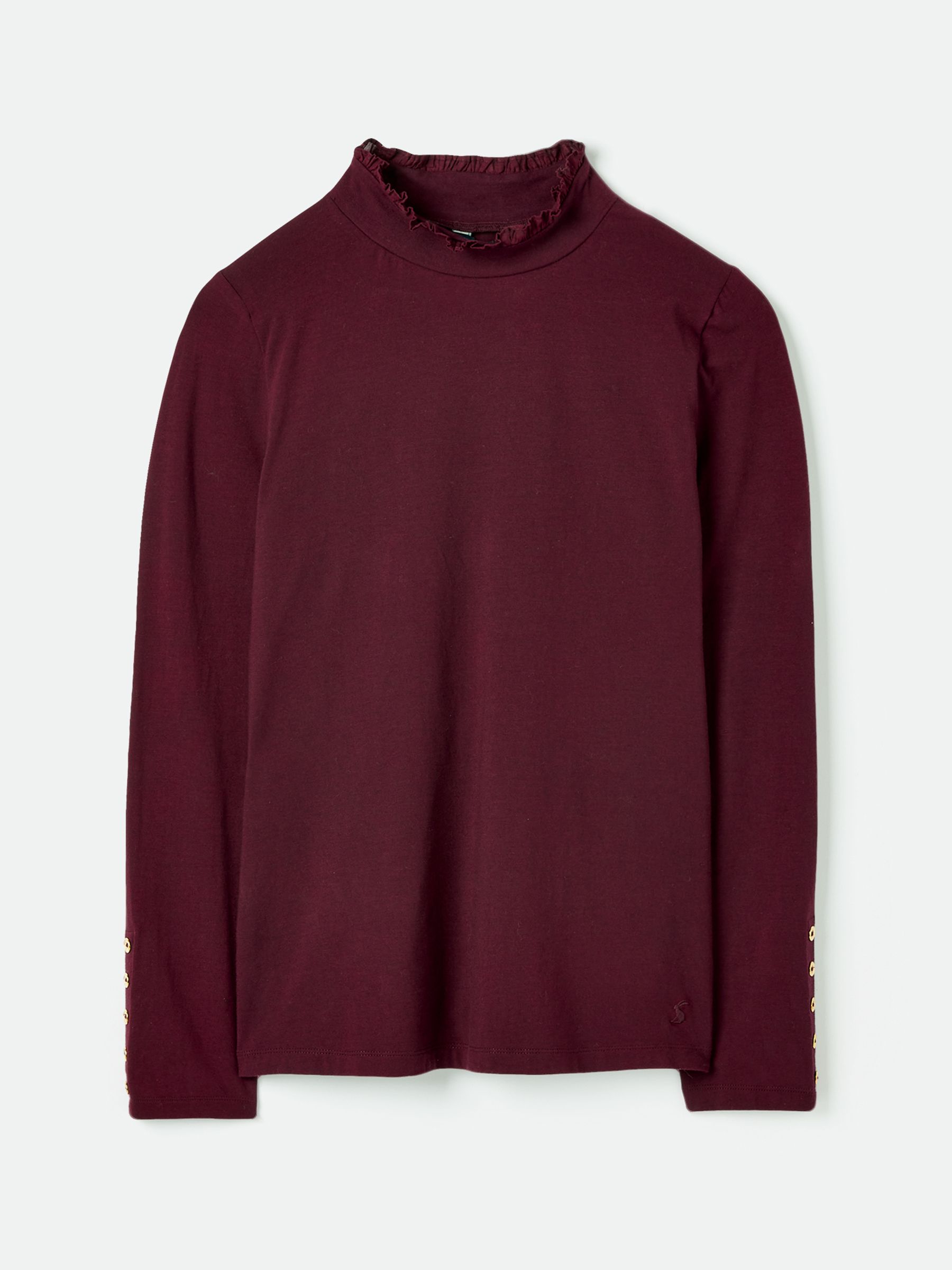Amy Burgundy Red Roll Neck Top - Image 3 of 5