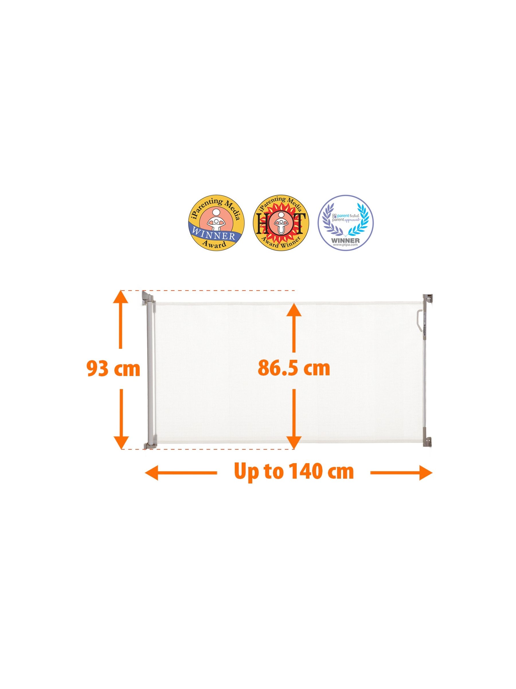 White Dreambaby Retractable Gate (Fits Gaps up to 140cm) - Image 4 of 4