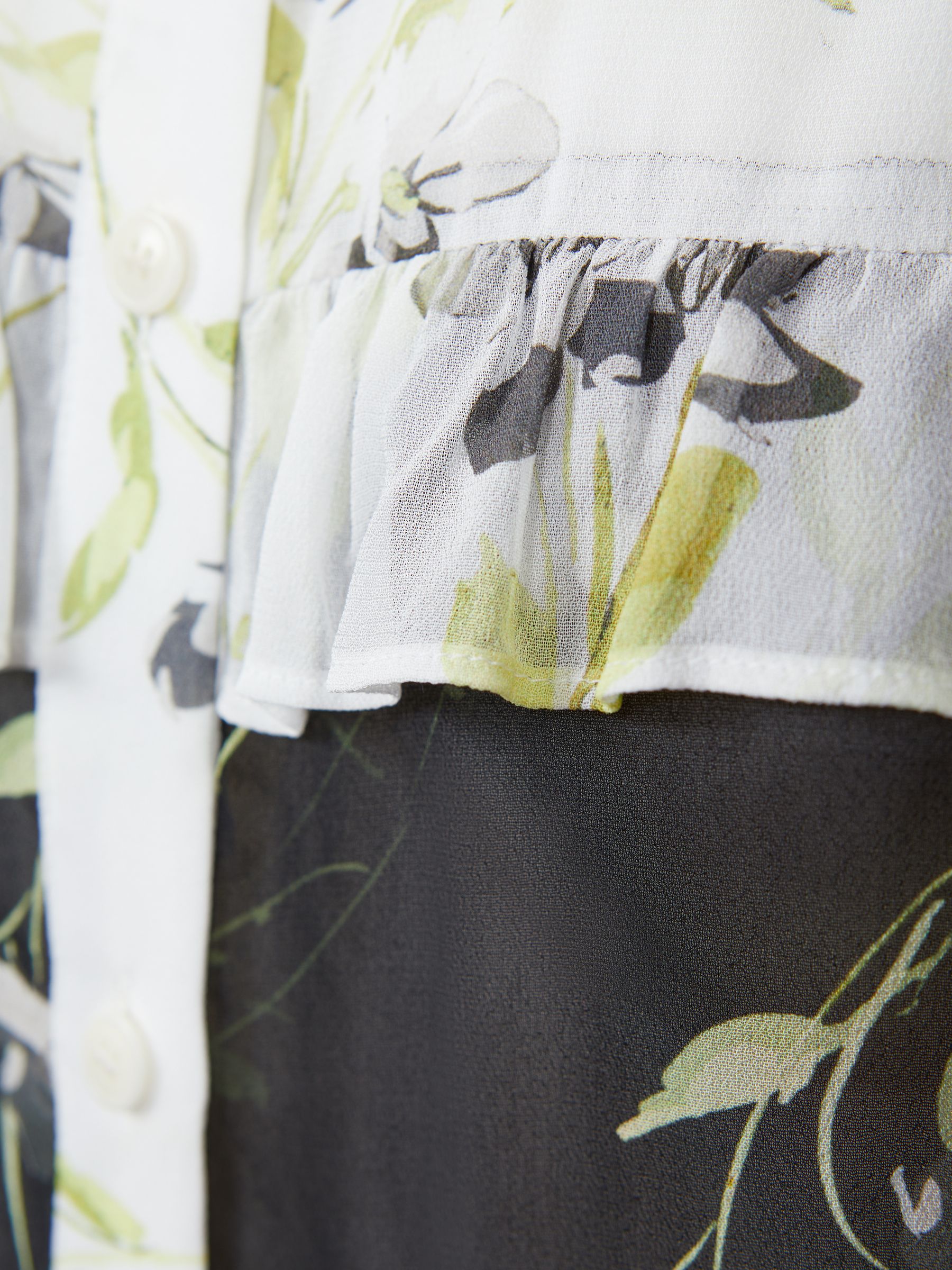 Florere Sheer Floral Blouse in Black - Image 5 of 5
