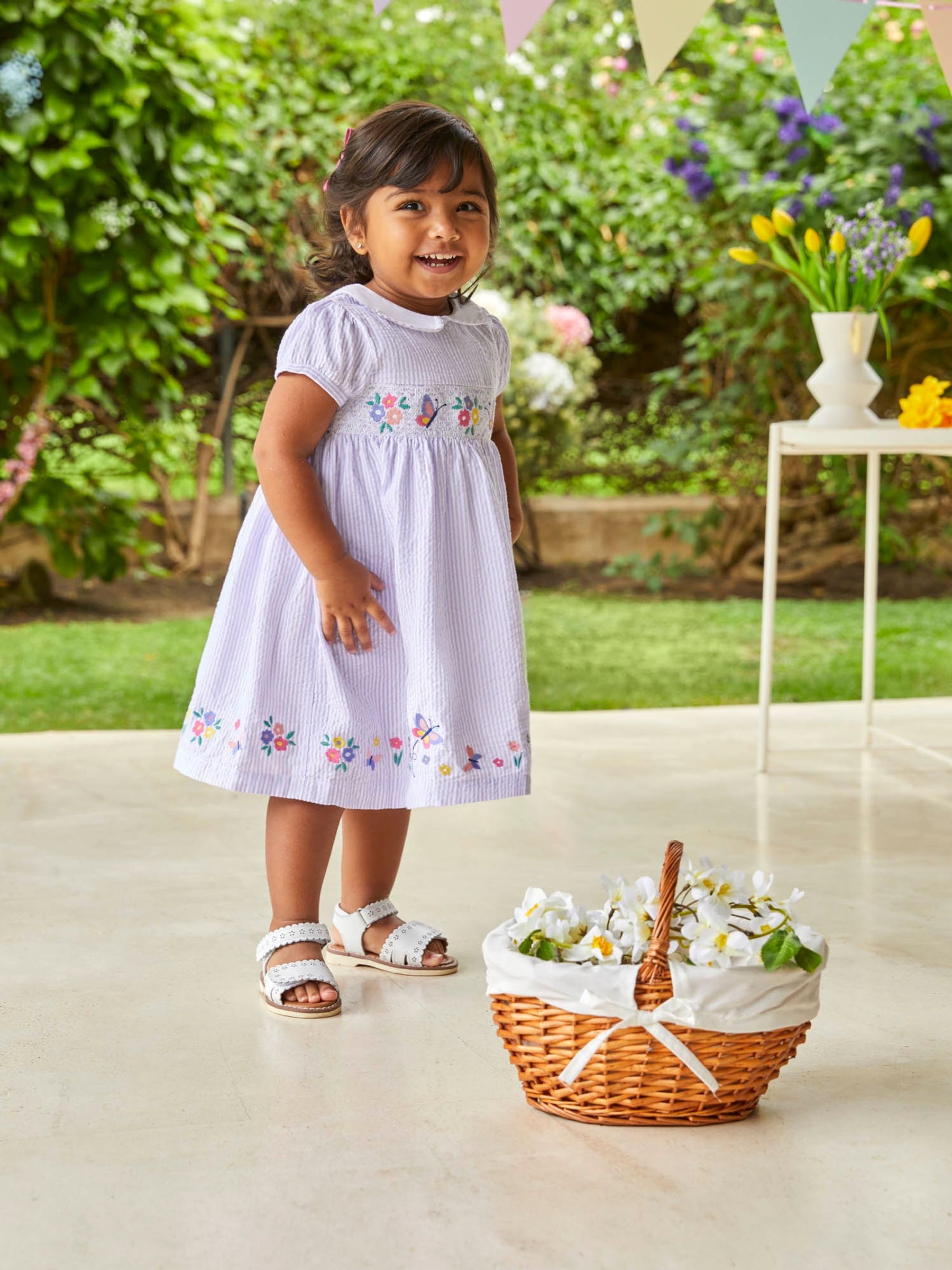 Lilac Butterfly Appliqué Smocked Dress - Image 2 of 7