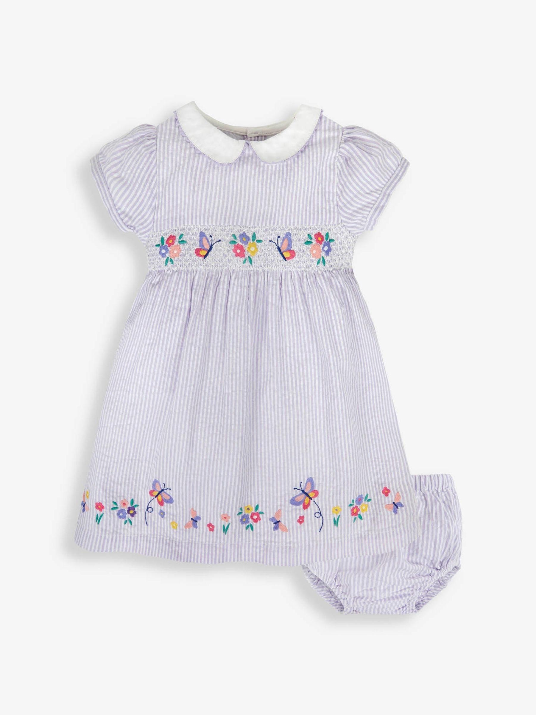 Lilac Butterfly Appliqué Smocked Dress - Image 3 of 7