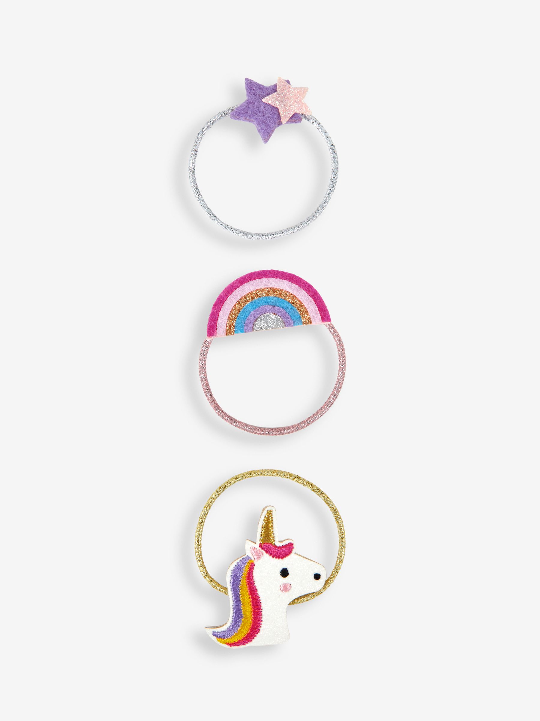 3-Pack Unicorn Hair Bands in Unicorn - Image 1 of 3