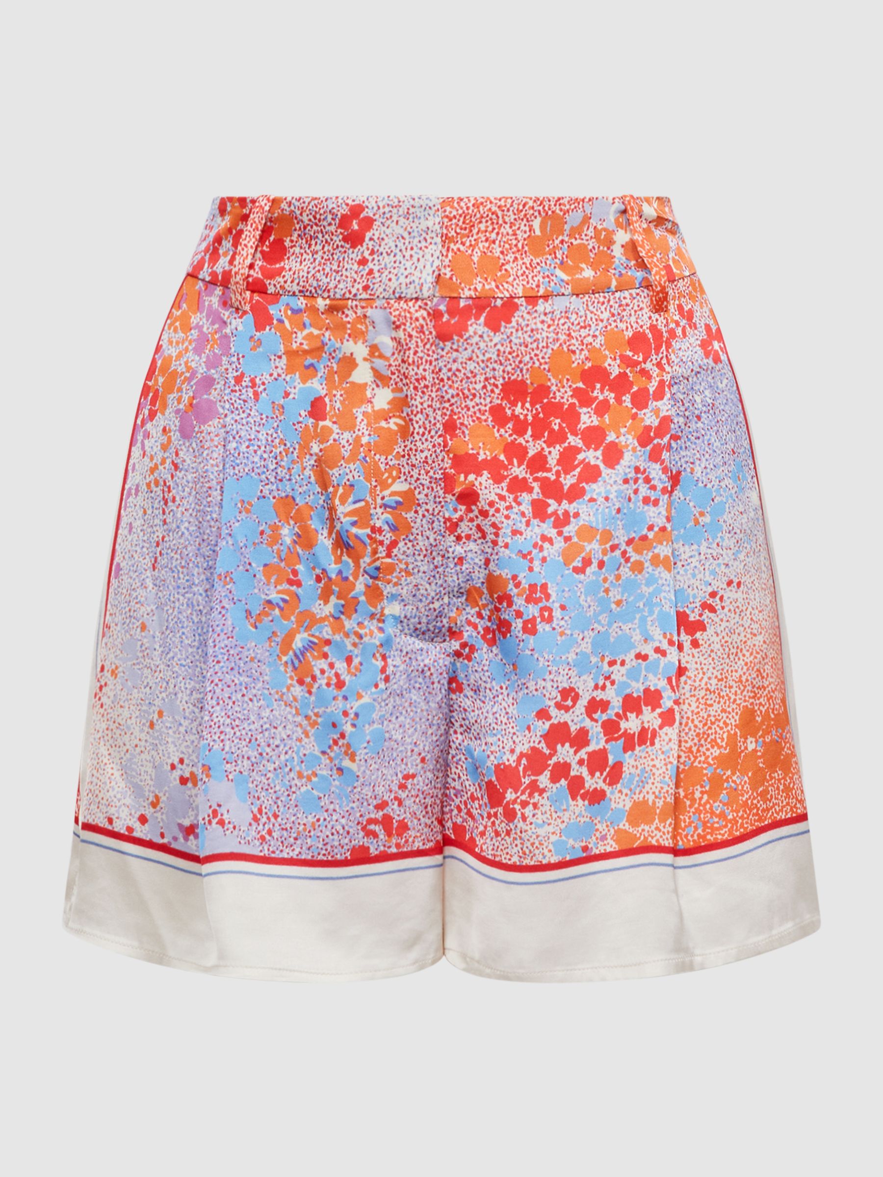 Printed Mid Rise Shorts in Multi - Image 2 of 5