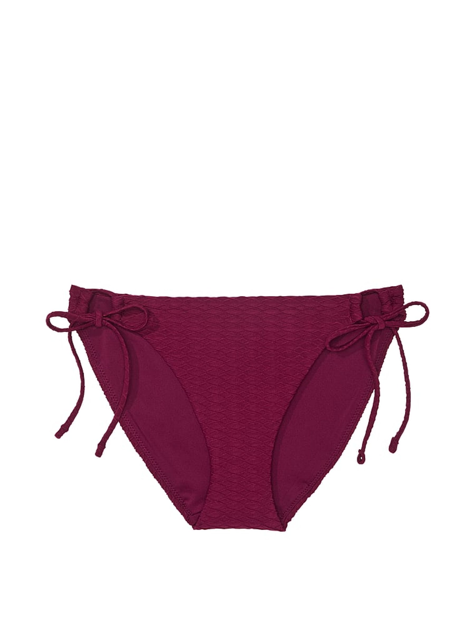 Pink Rouge Fishnet Tie Side Swim Bikini Bottom - Image 3 of 3