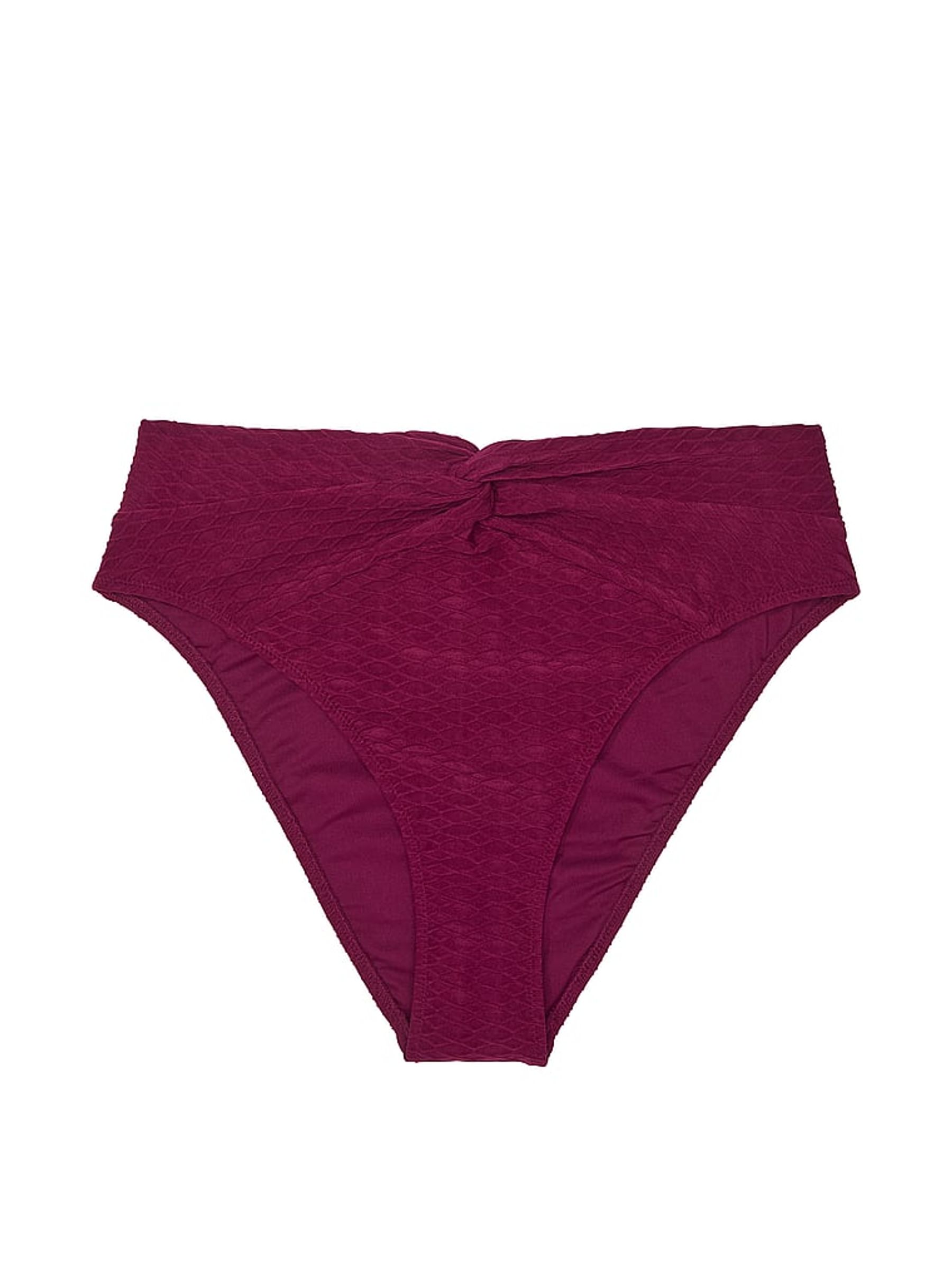 Pink Rouge Fishnet High Leg Swim Bikini Bottom - Image 3 of 3