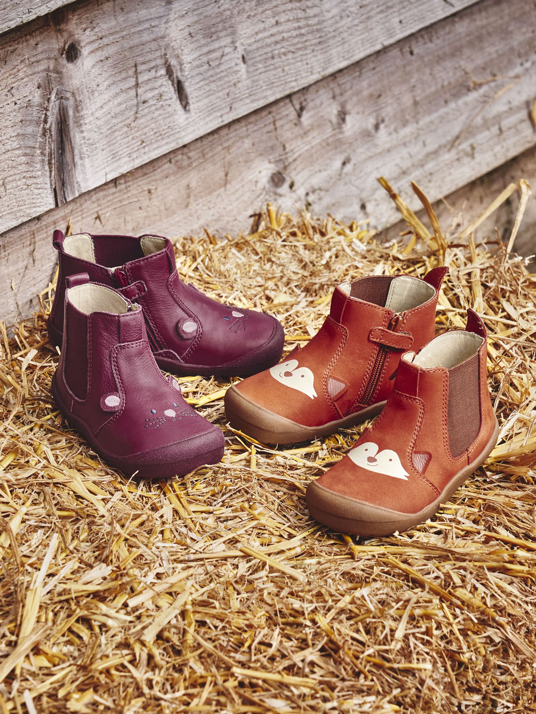 Burgundy Start-Rite Berry Mouse Leather Boots - Image 5 of 9
