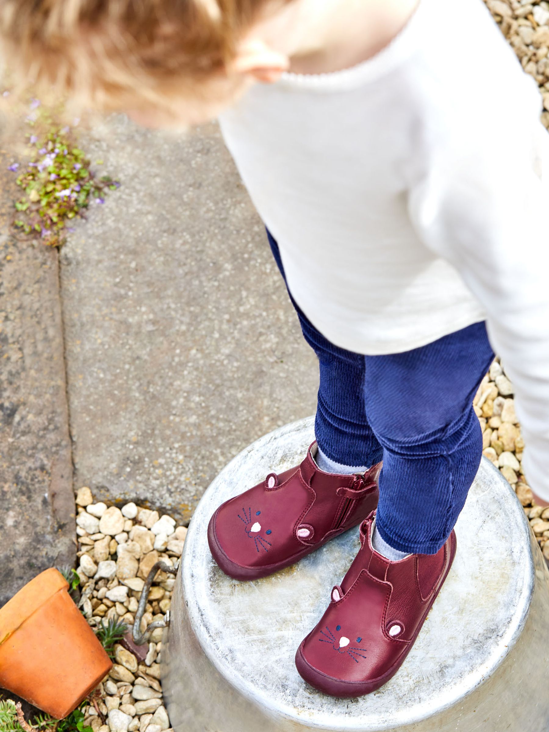 Burgundy Start-Rite Berry Mouse Leather Boots - Image 9 of 9