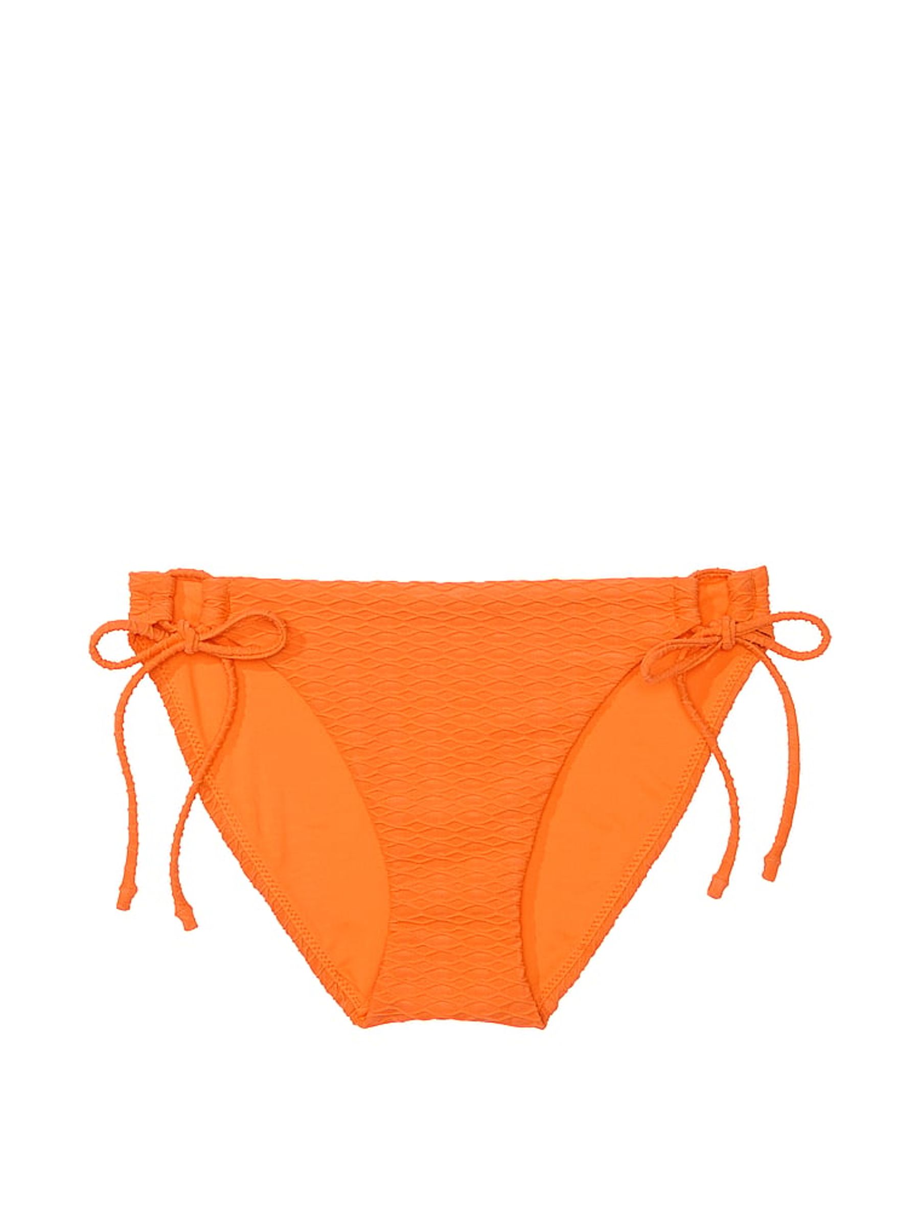 Sunset Orange Fishnet Tie Side Swim Bikini Bottom - Image 3 of 3