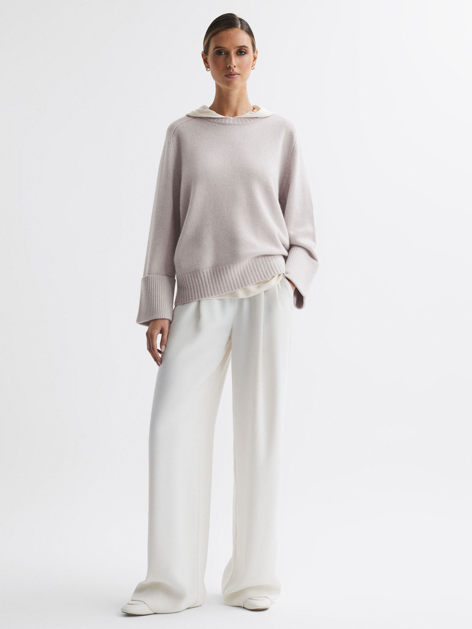 Pullover aus Kaschmirwolle in lässiger Passform, Grau - Bild 5 von 6