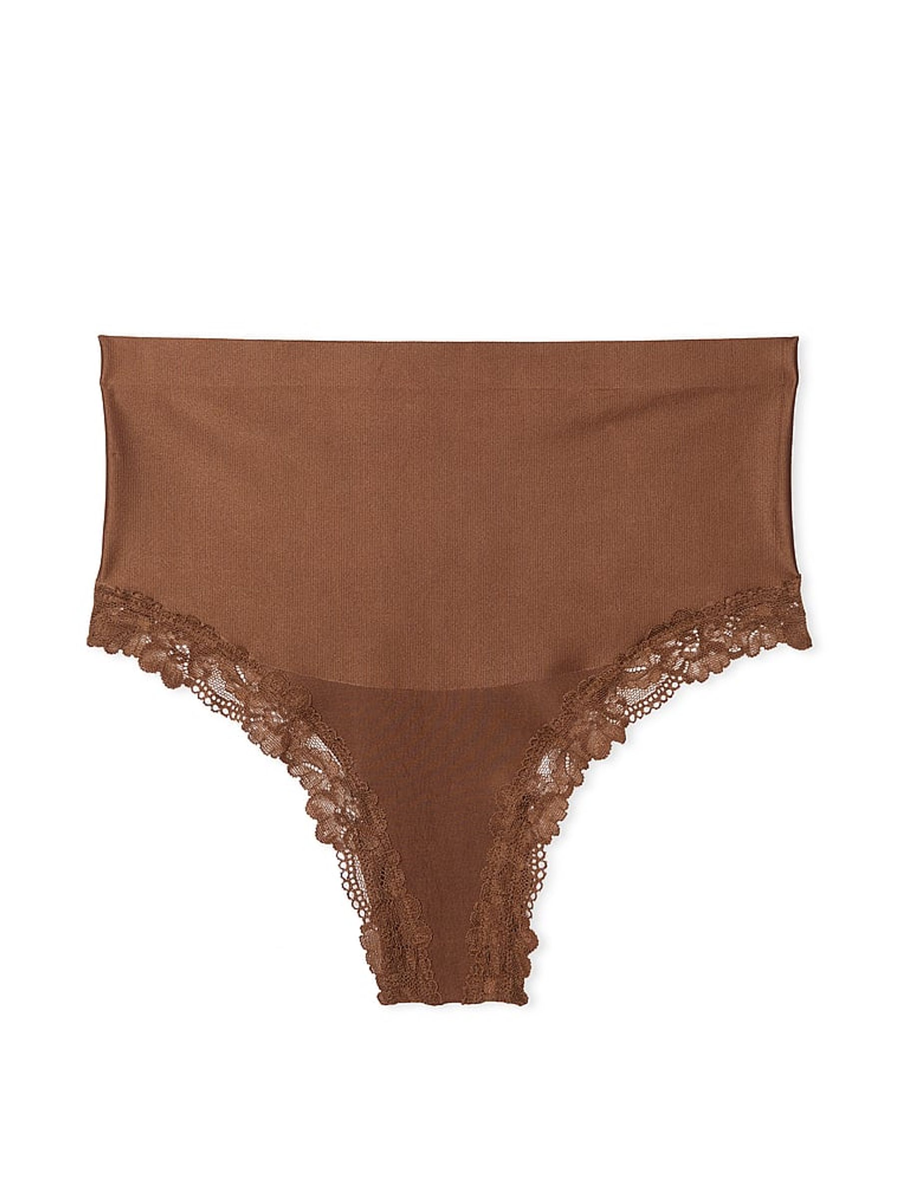 Mousse Nude Lace Trim Thong Shaping Knickers - Image 1 of 1