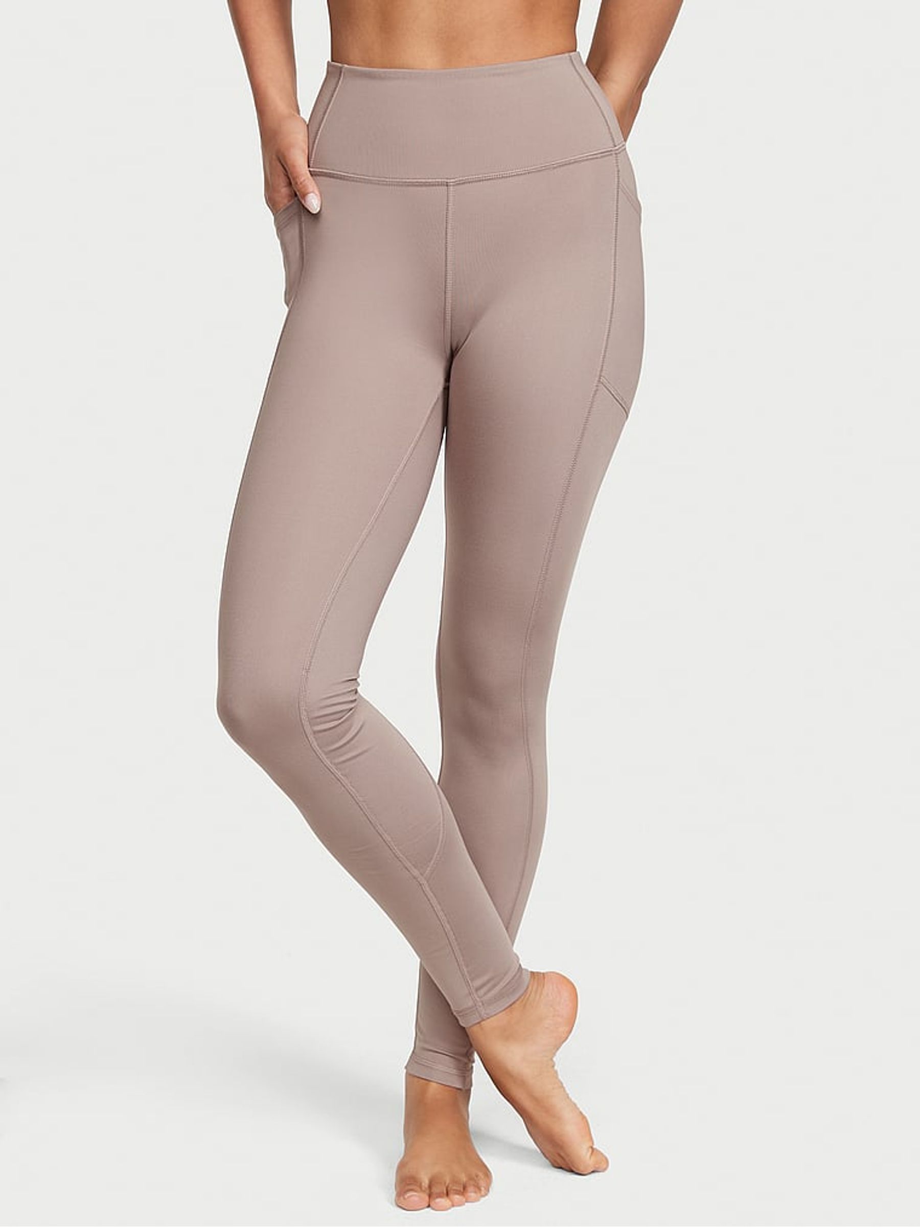 Candlelight Rose Nude 7/8 Length Essential Pocket Leggings - Image 1 of 4