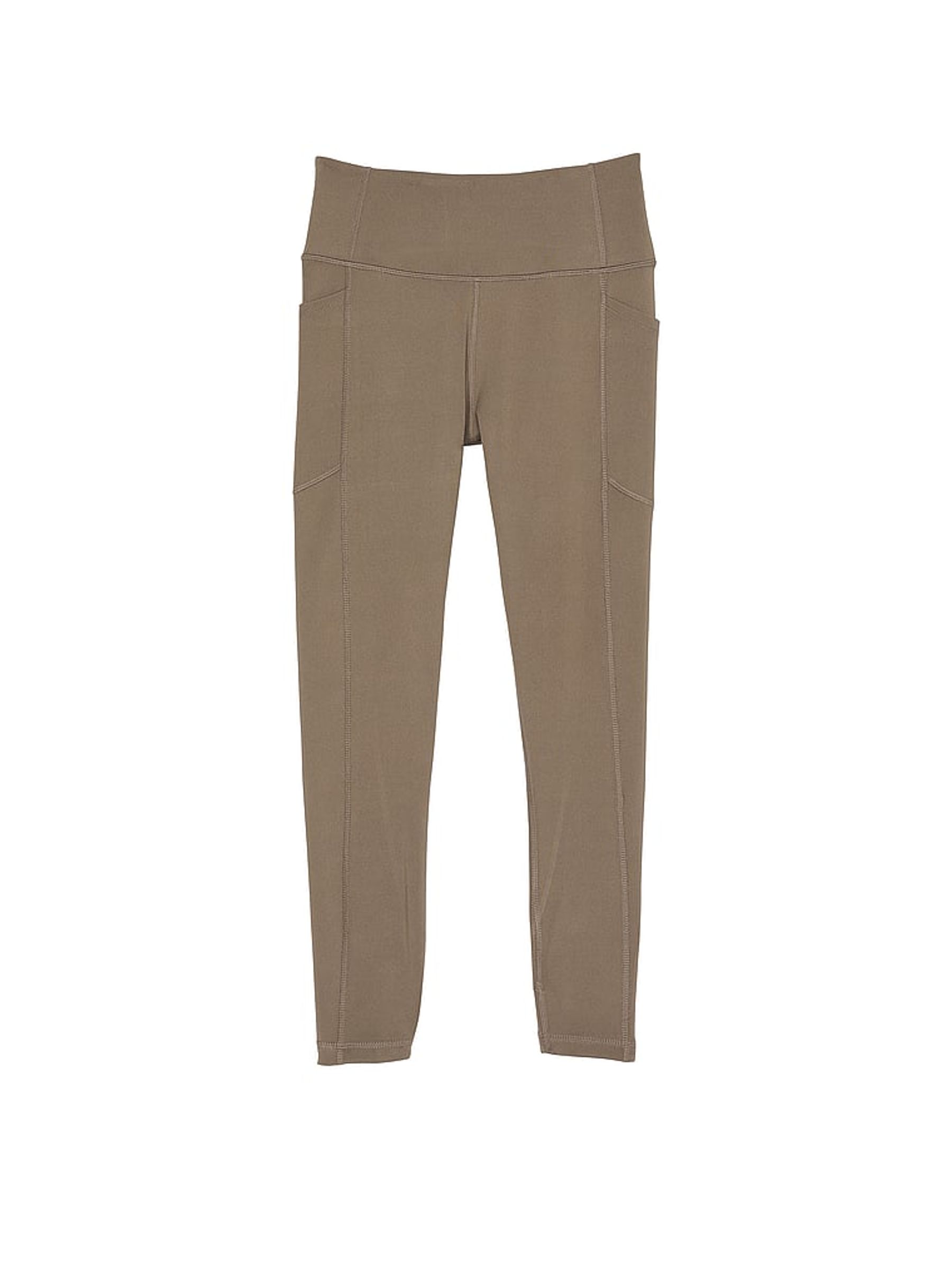 Terra Olive Green 7/8 Length Essential Pocket Leggings - Image 3 of 4