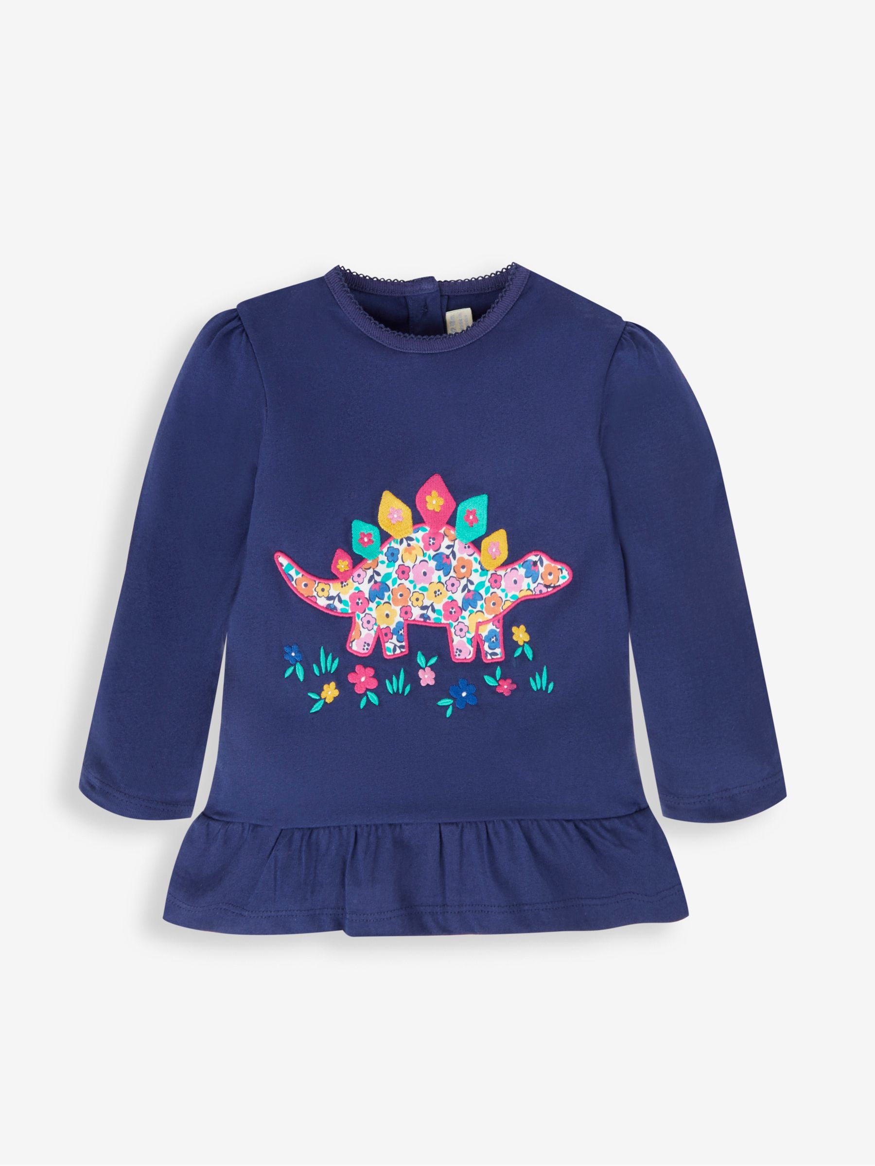 Navy Dino Floral Appliqué Tunic - Image 1 of 3