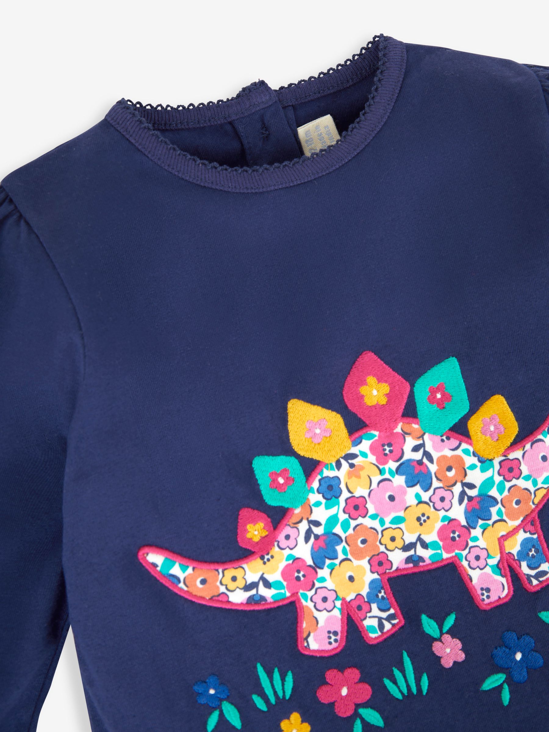 Navy Dino Floral Appliqué Tunic - Image 2 of 3