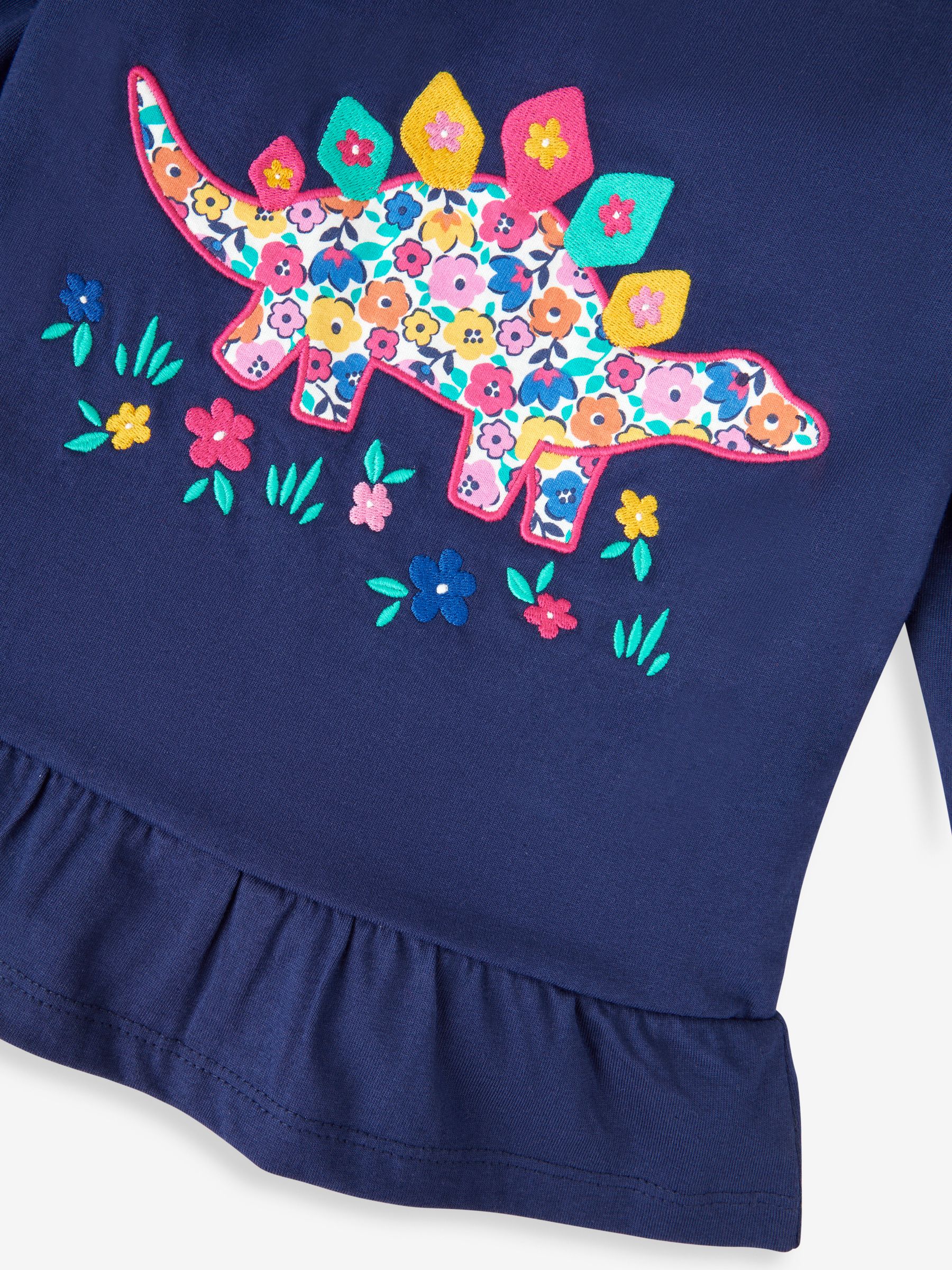 Navy Dino Floral Appliqué Tunic - Image 3 of 3