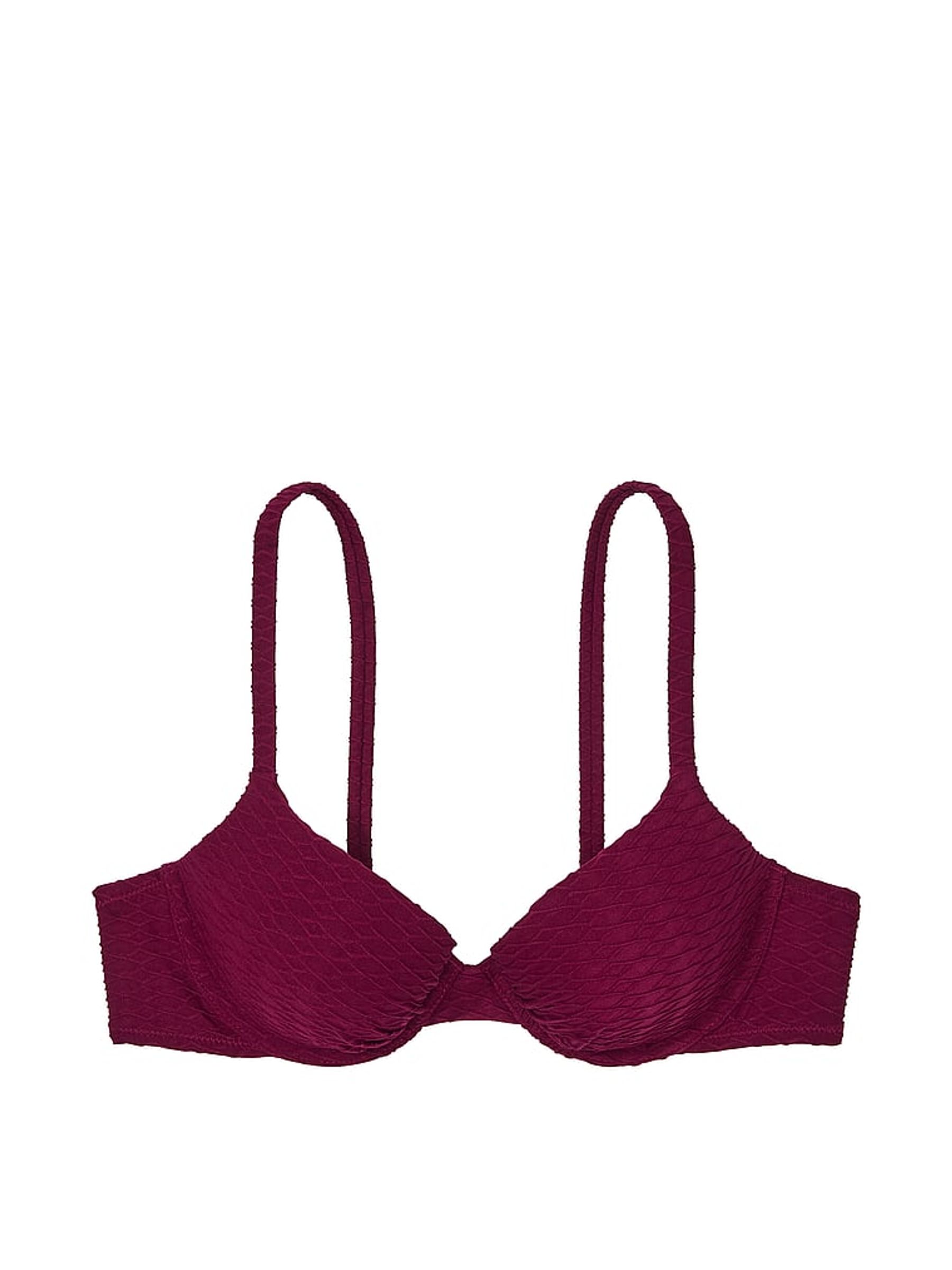 Pink Rouge Fishnet Padded Swim Bikini Top - Image 3 of 3