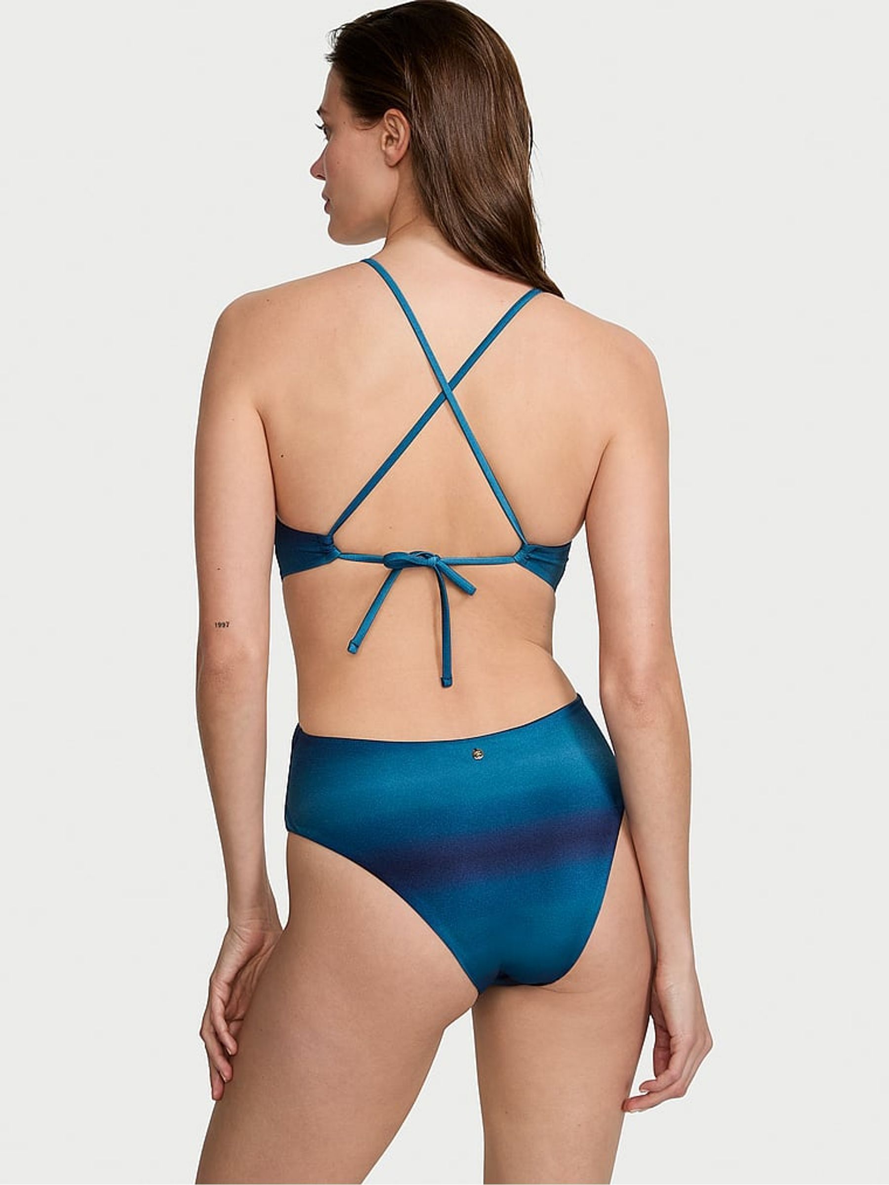 Blue Ombre Cutout One Piece Swimsuit - Image 2 of 3